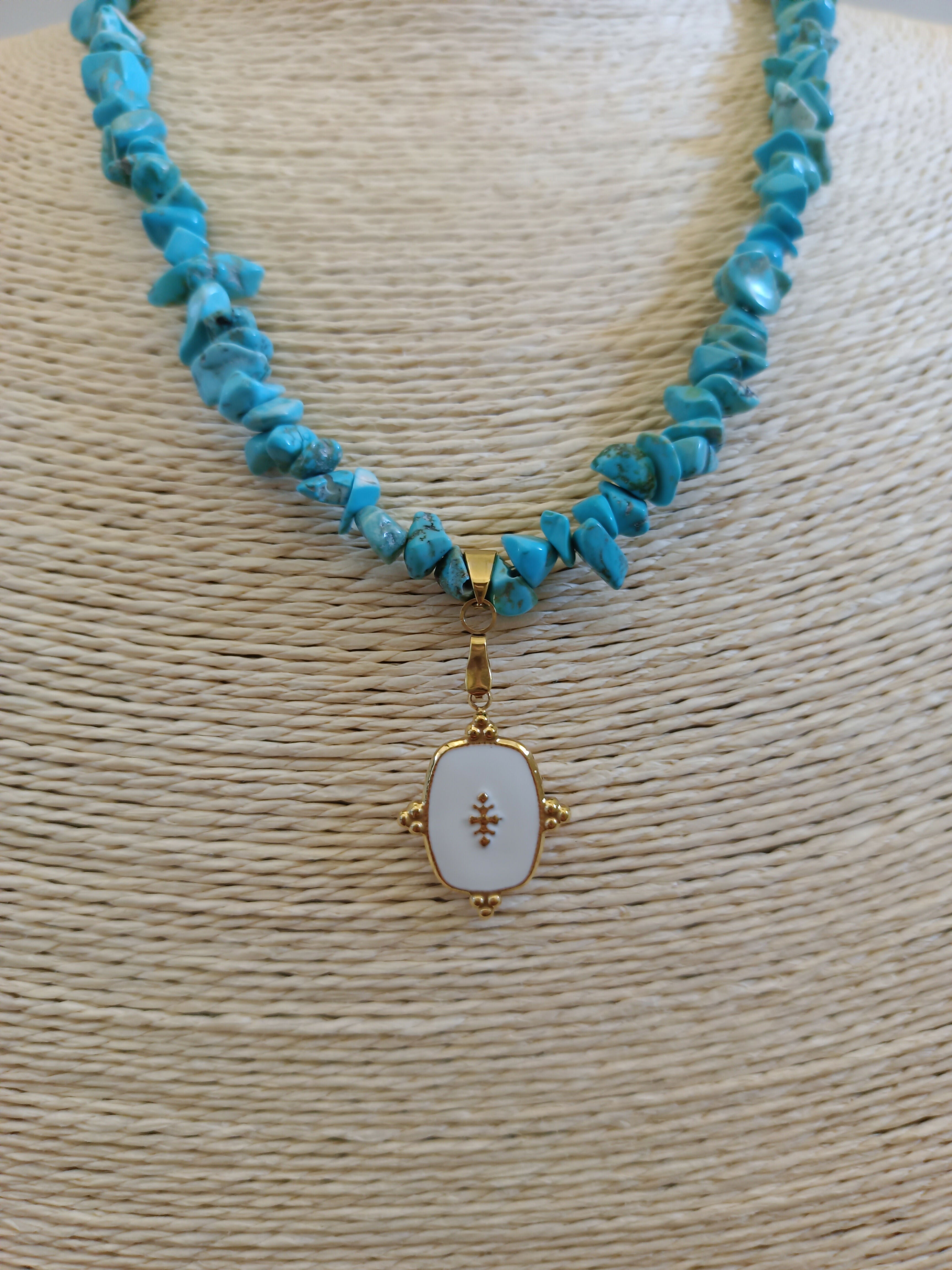 MEL/CPP Collier Perles Pendentif