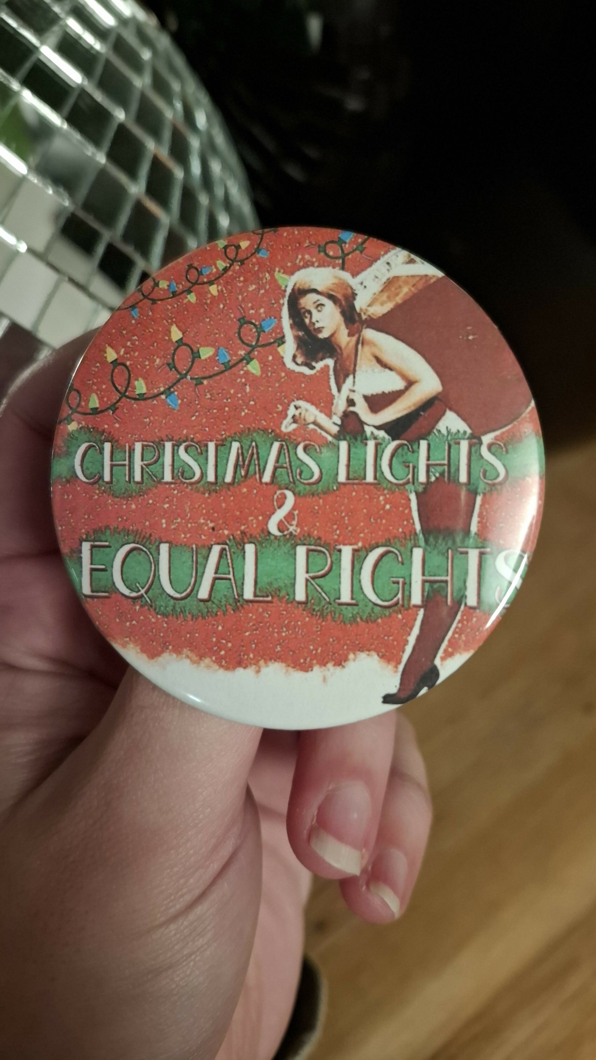 Badge Christmas Lights & equal rights