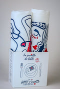 Coffret 2 Serviettes "Âmes Sœurs" & "Eternels Amoureux" Collab Jana | La Serviette de Table