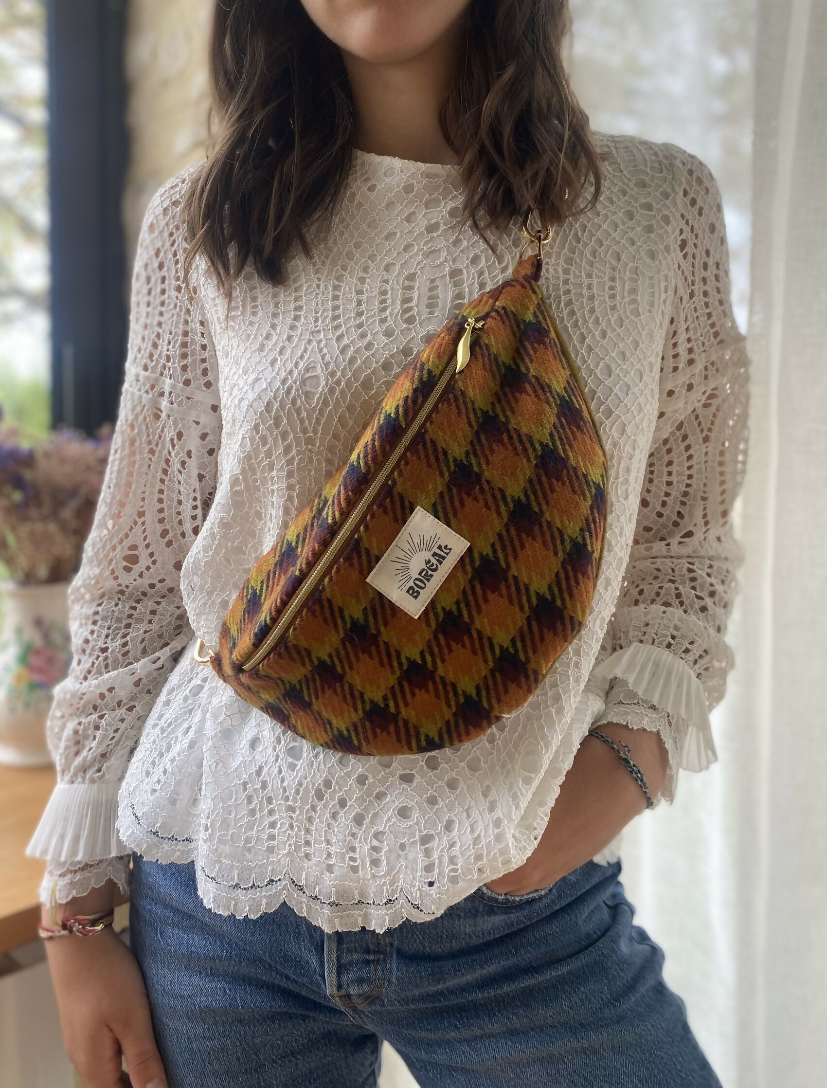 banane-marron-tweed-carreau-coton-laine-carreaux-chic-ethique-artisanale-fait-main-tendance-upcycling-6