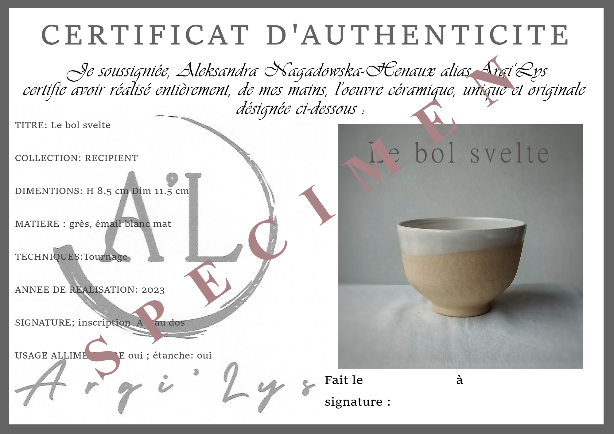 Le bol svelte