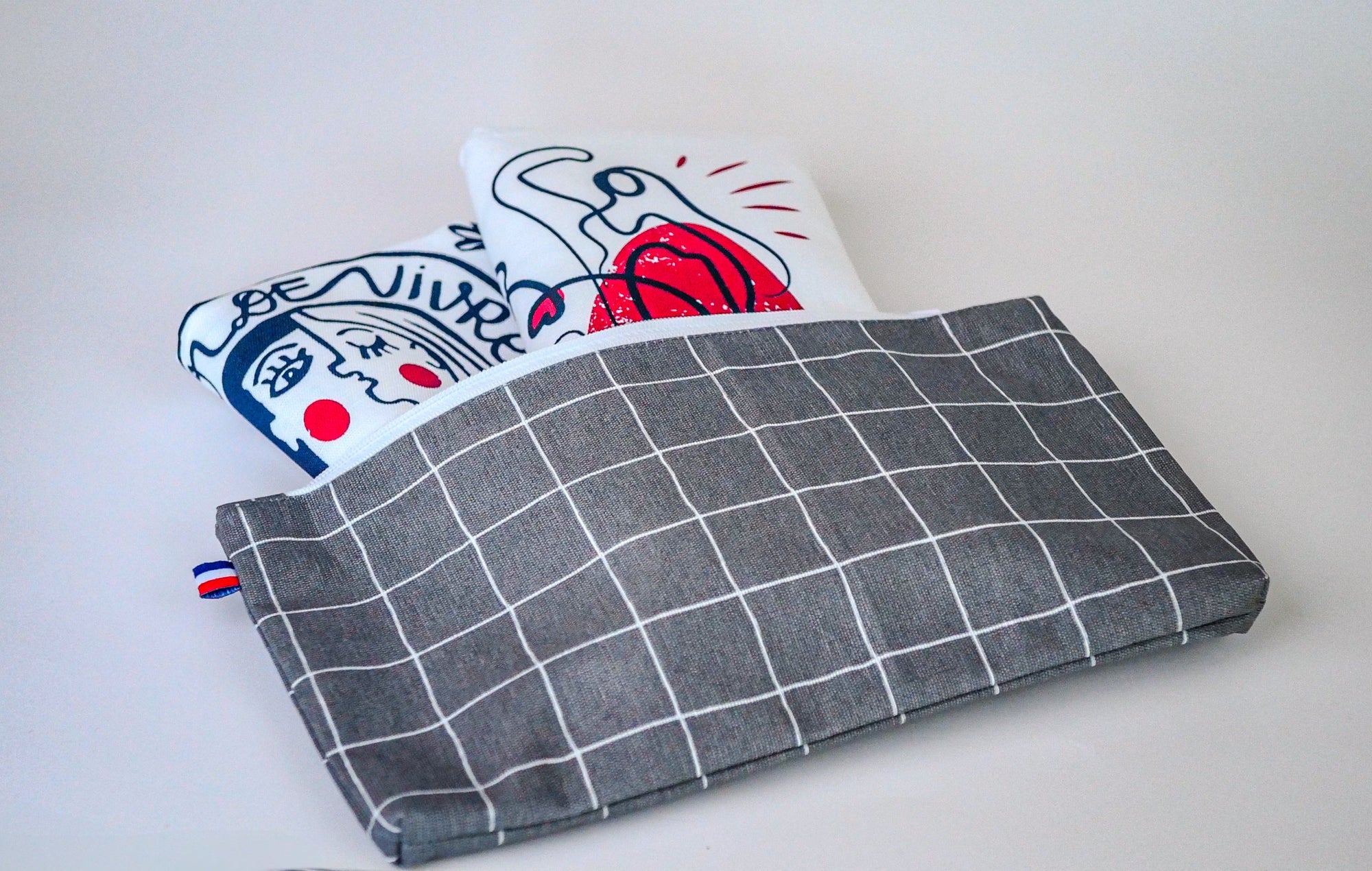 Le duo de serviettes de table et sa pochette - Linge de Table