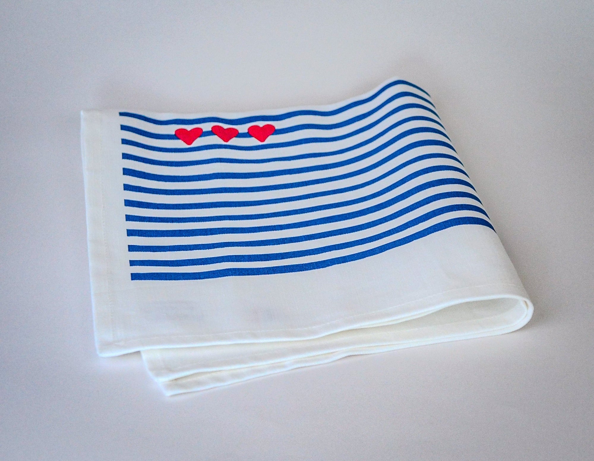 Le coffret de 2 serviettes de table - La Serviette de Table - Linge de table -  "Amour en mer"