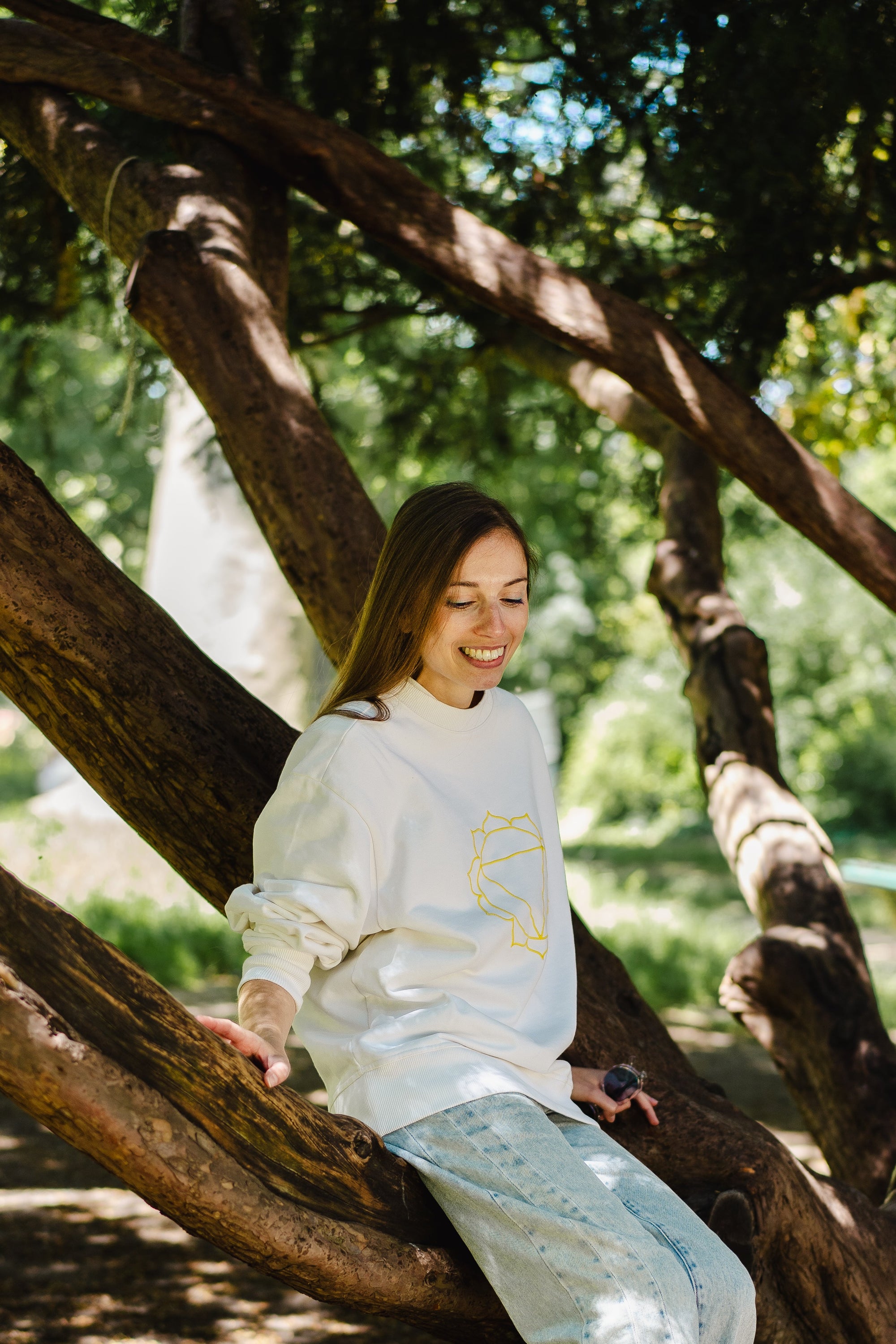 Sweat Unisex Chakra du Plexus Solaire en Coton Bio