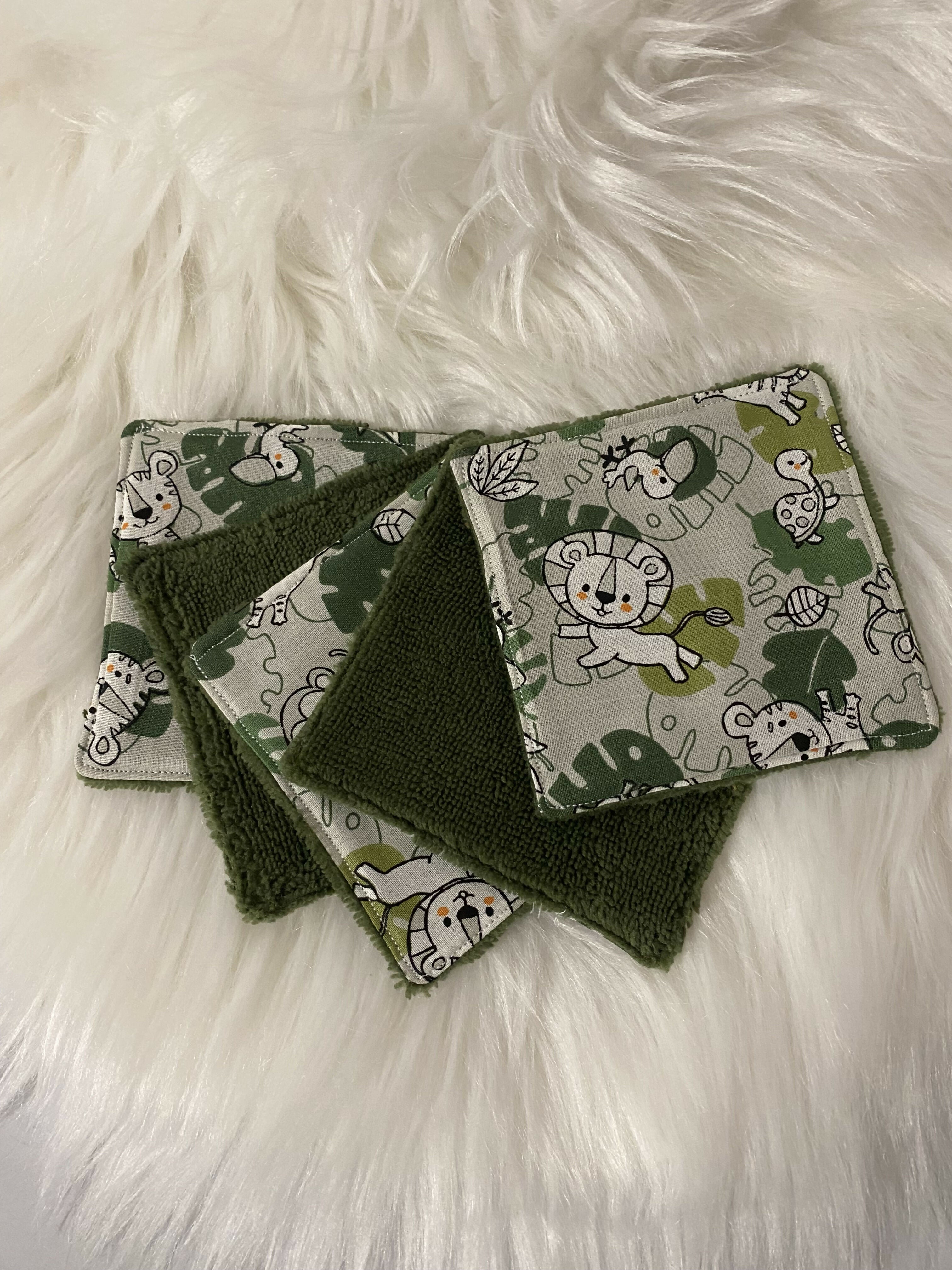 5 LINGETTES SINGES VERTS