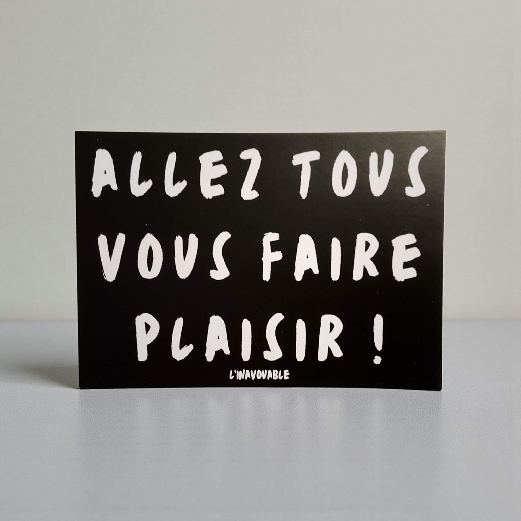CARTE POSTALE "ALLEZ TOUS VOUS FAIRE PLAISIR !" Modèle 2