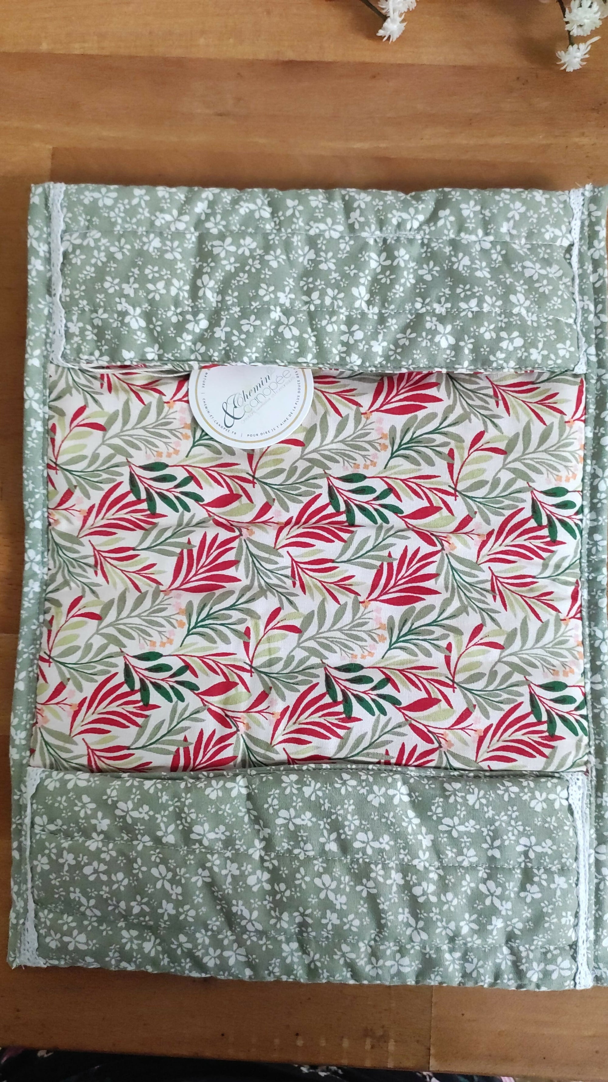 Etui à carnet "Sauge"