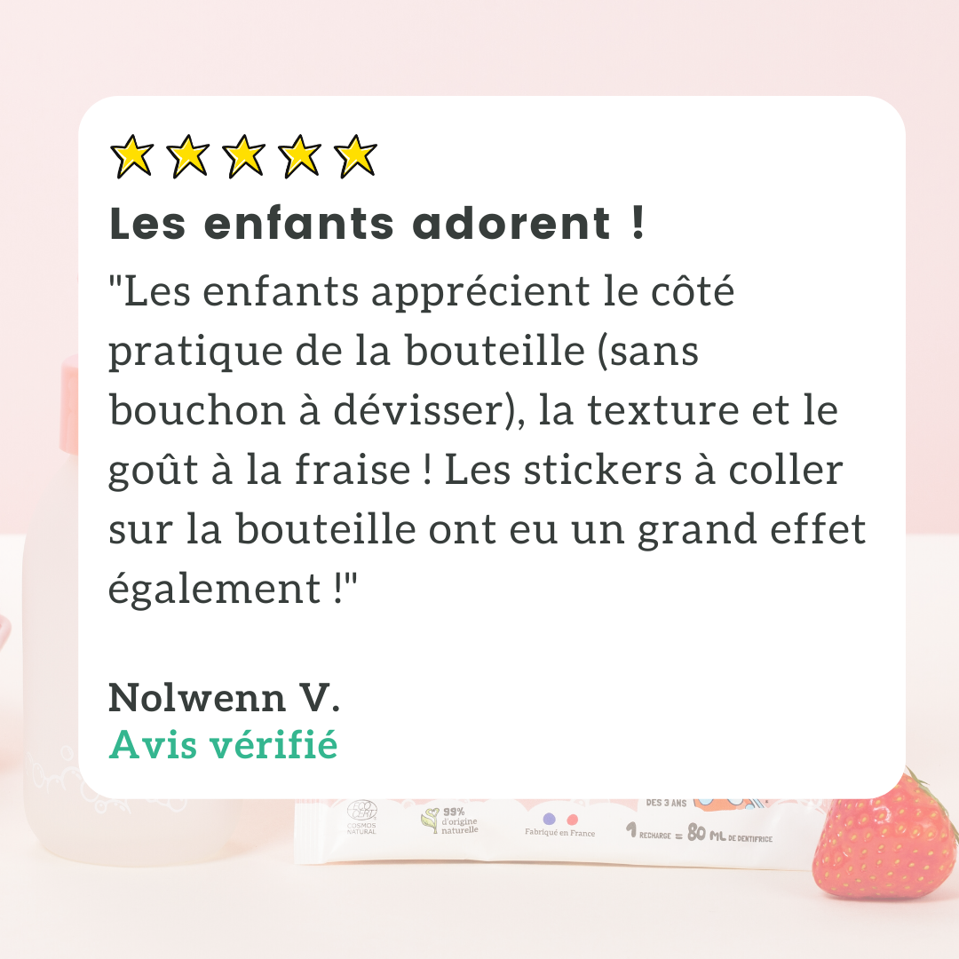 Pack Dentifrice Kids Fraise
