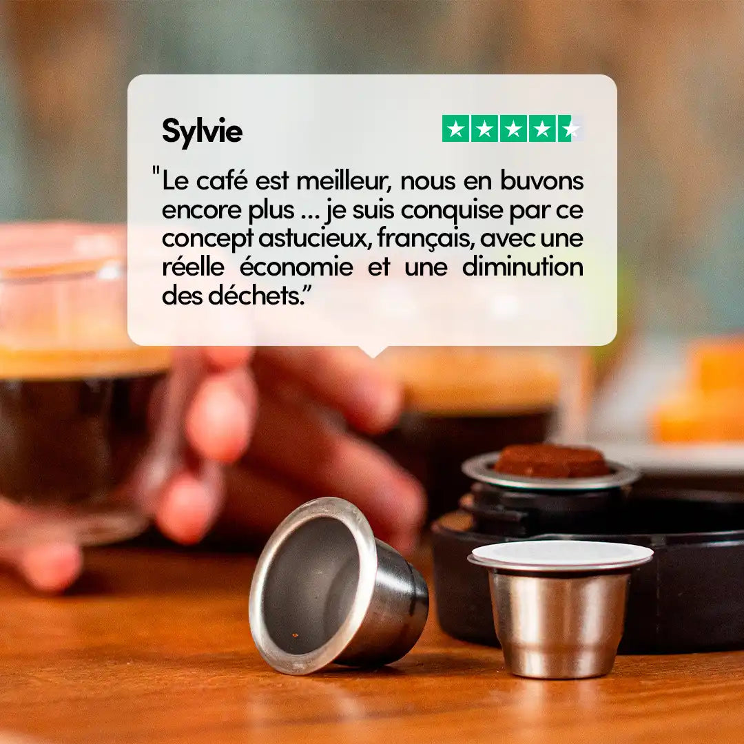 Capsules réutilisables & rechargeables en inox compatibles Nespresso®