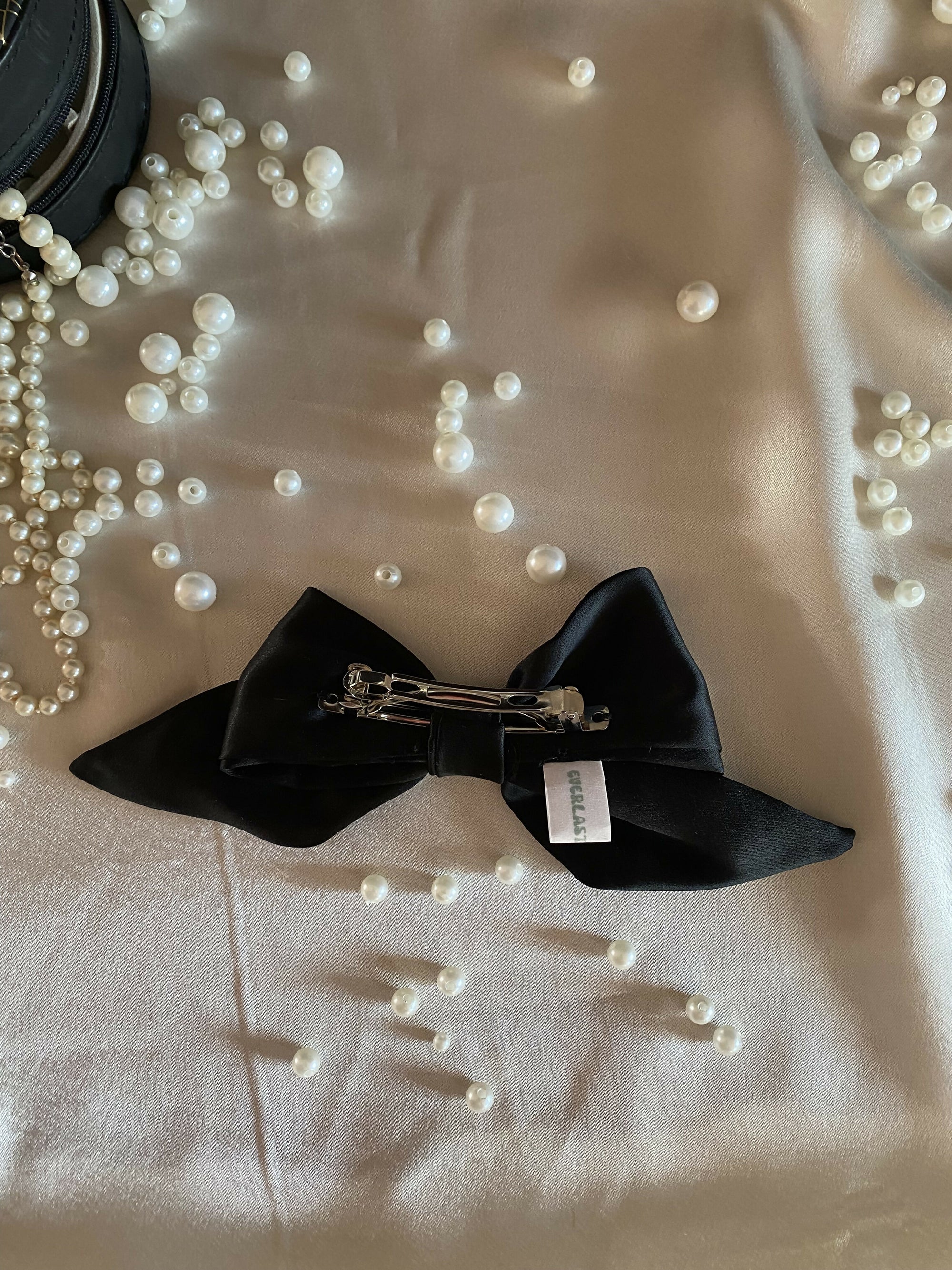 Everlasting Clothe barrette noeud Jean-anastazia crepe noir 2