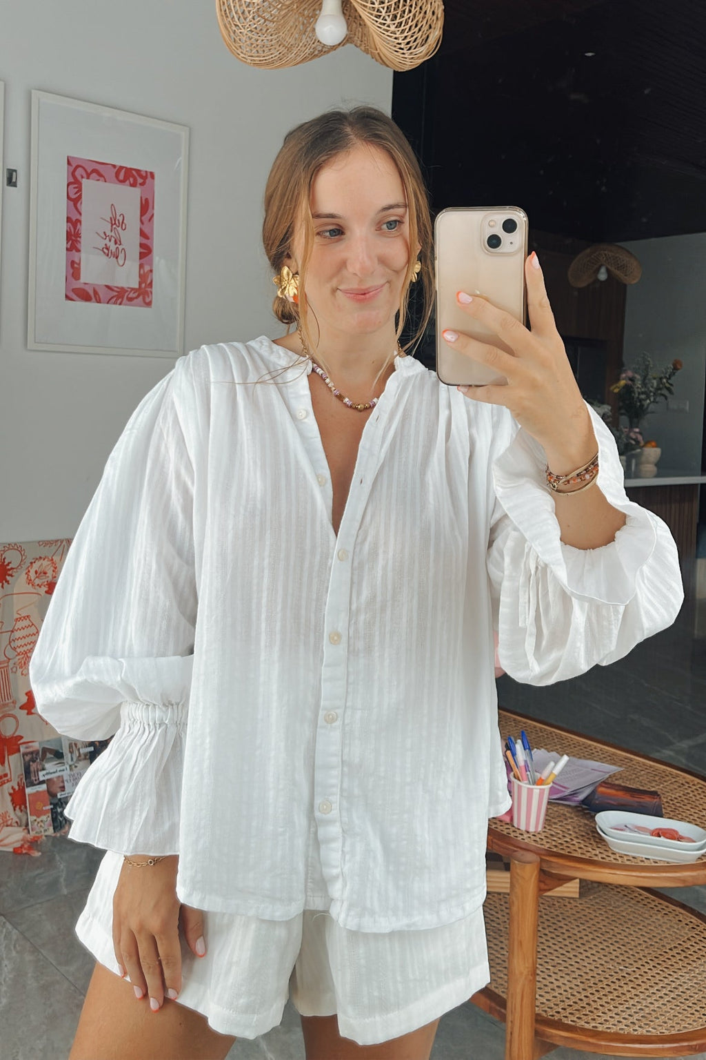 SHORT BLANC EN COTON ~ CAHAYA