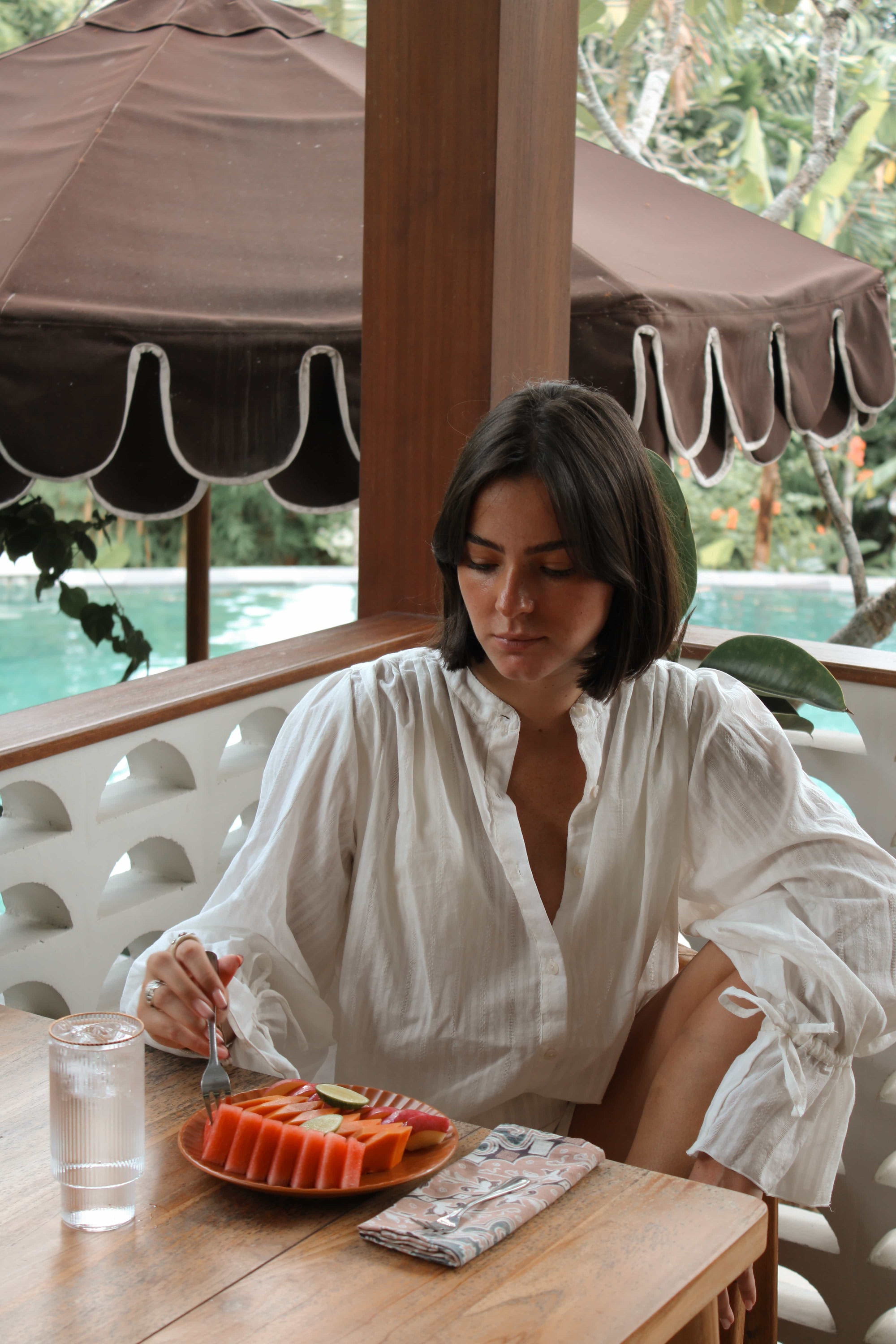 BLOUSE BLANCHE EN COTON ~ MANIS
