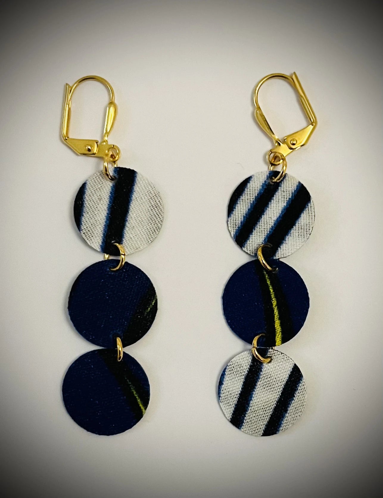 Boucle d'oreilles tissu n°11