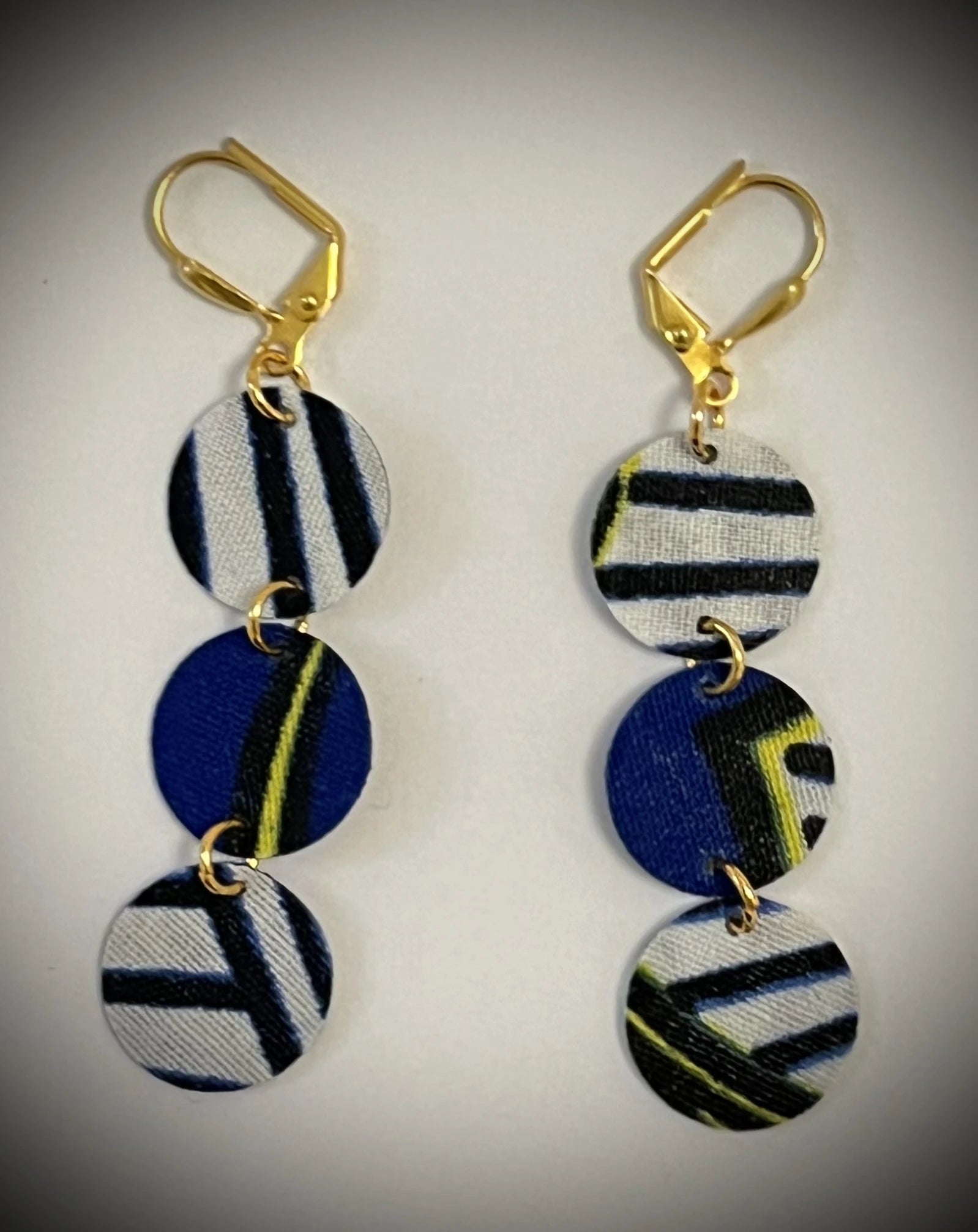 Boucle d'oreilles tissu n°11