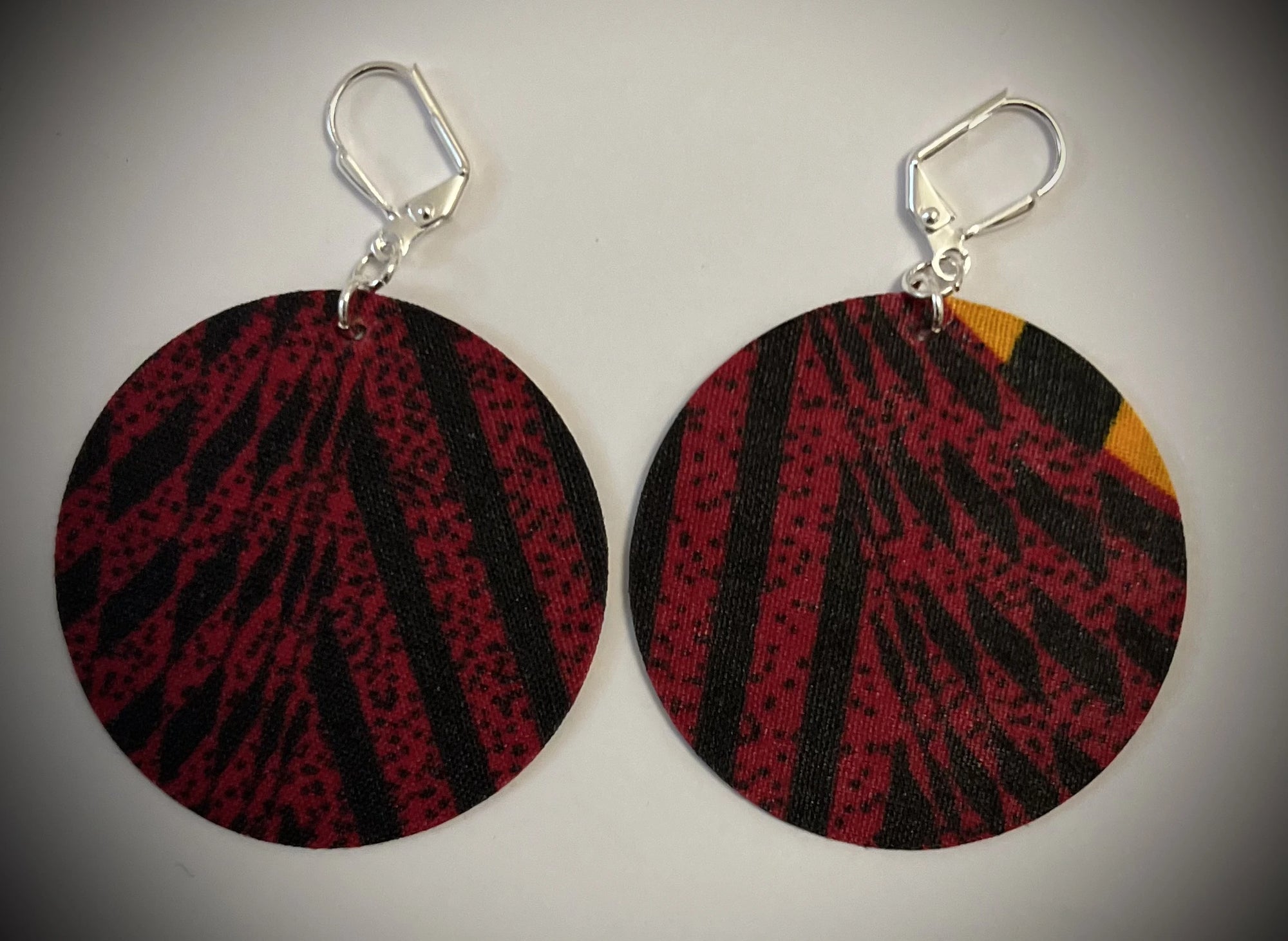 Boucle d'oreilles tissu n°27