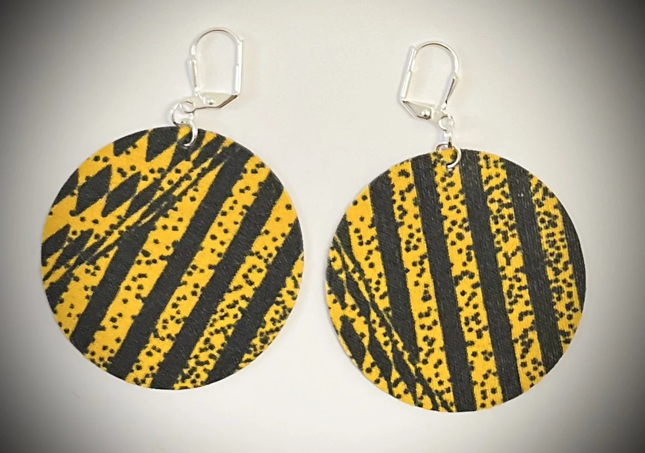 Boucle d'oreilles tissu n°27