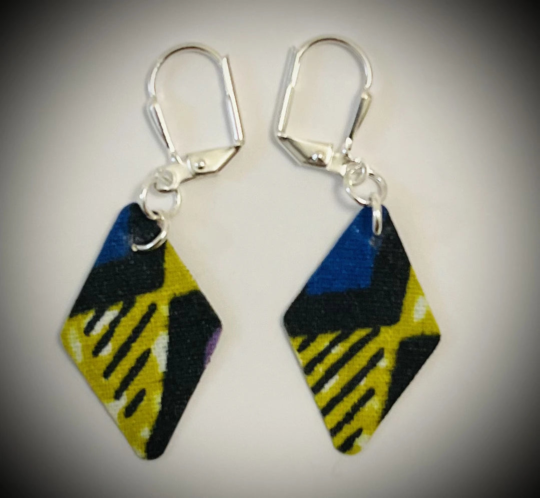 Boucle d'oreilles tissu n°36
