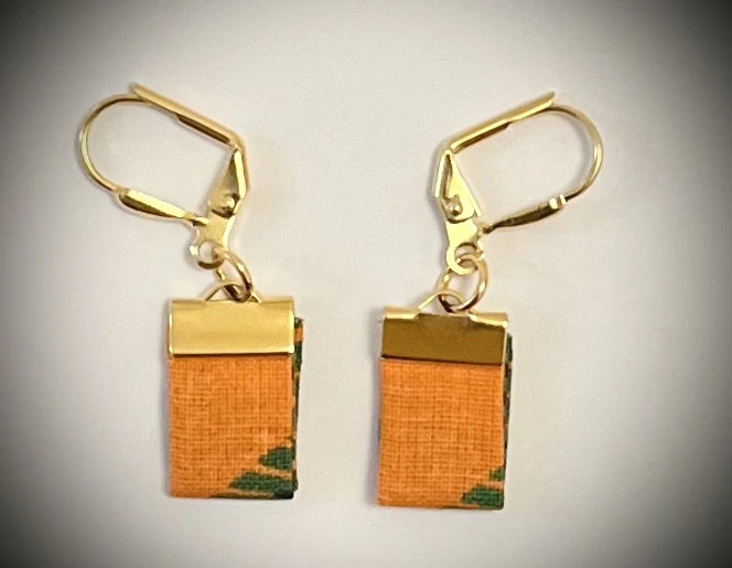 Boucle d'oreilles tissu n°37