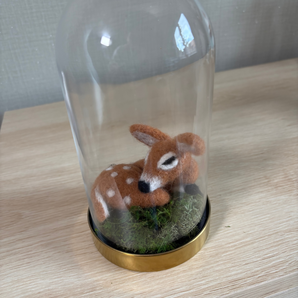 Le petit faon sous globe