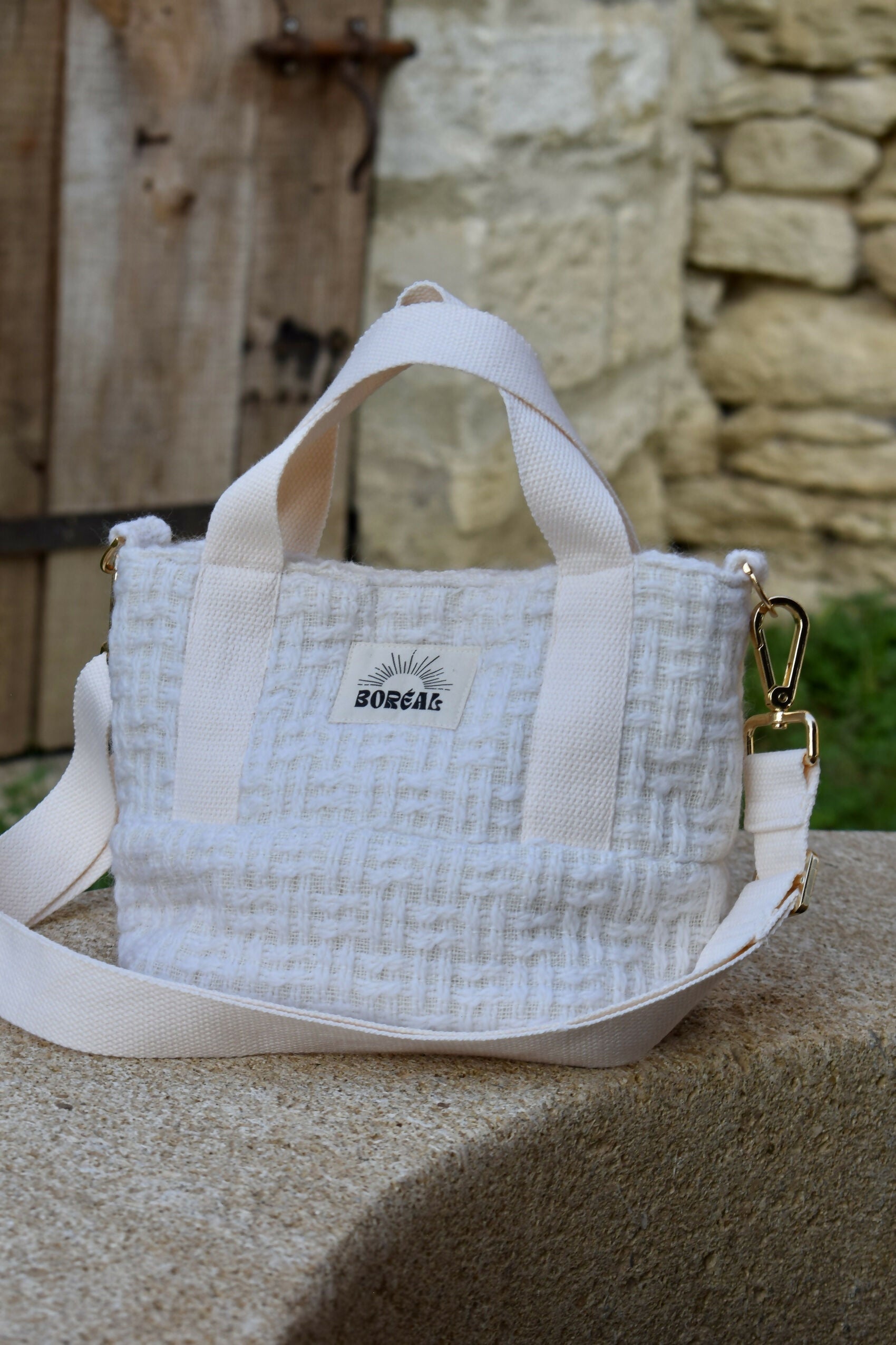 SAC ANÉMONE TWEED ÉCRU