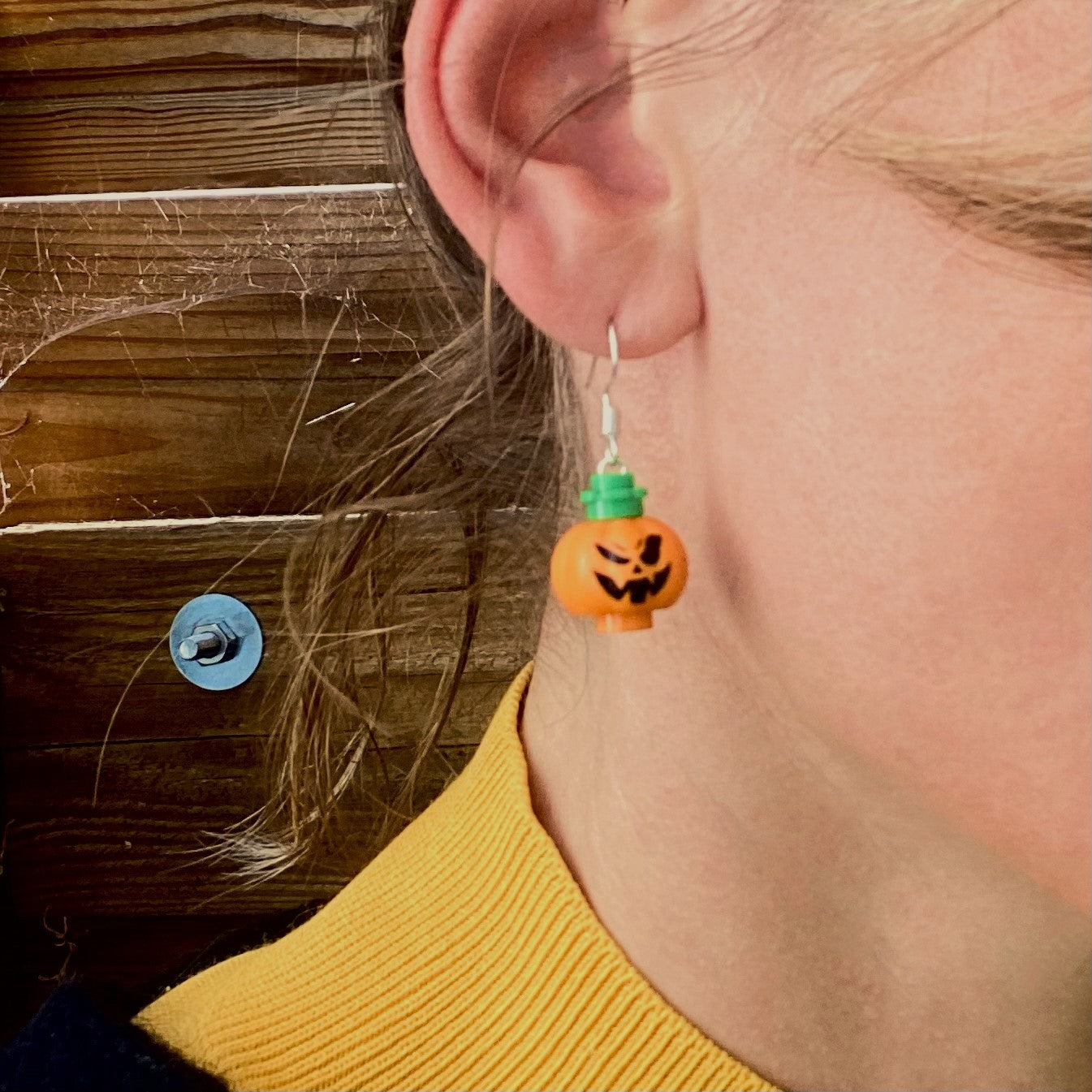 Lego® Pumpkin Earring