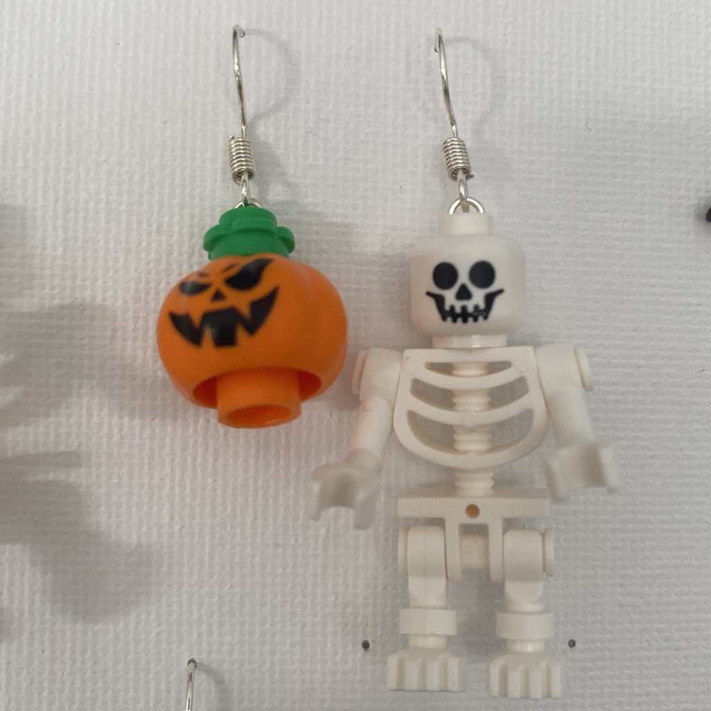Boucle d'oreille avec une Citrouille Lego®