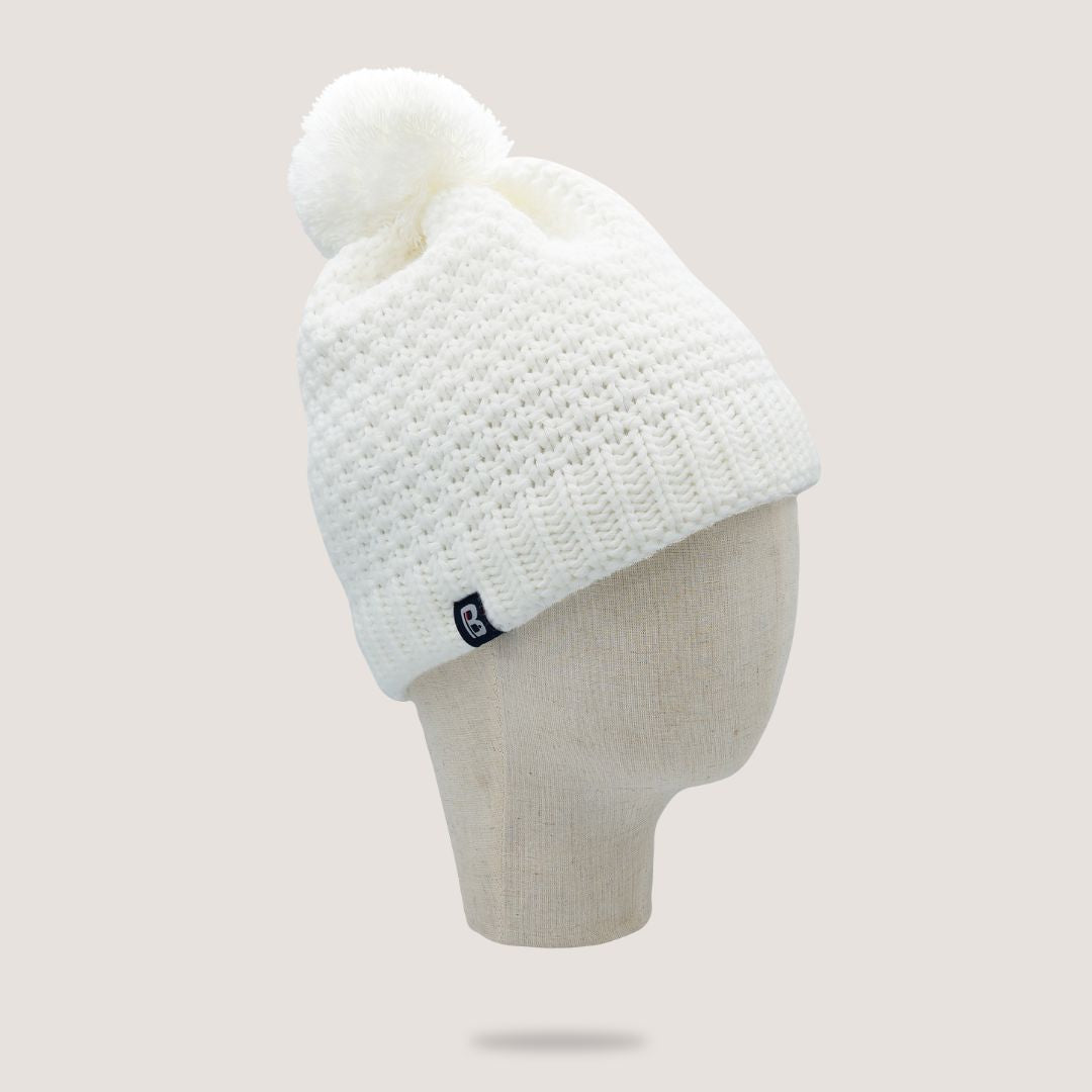 Bonnet Blanc Pompon - Blanc Bonnet