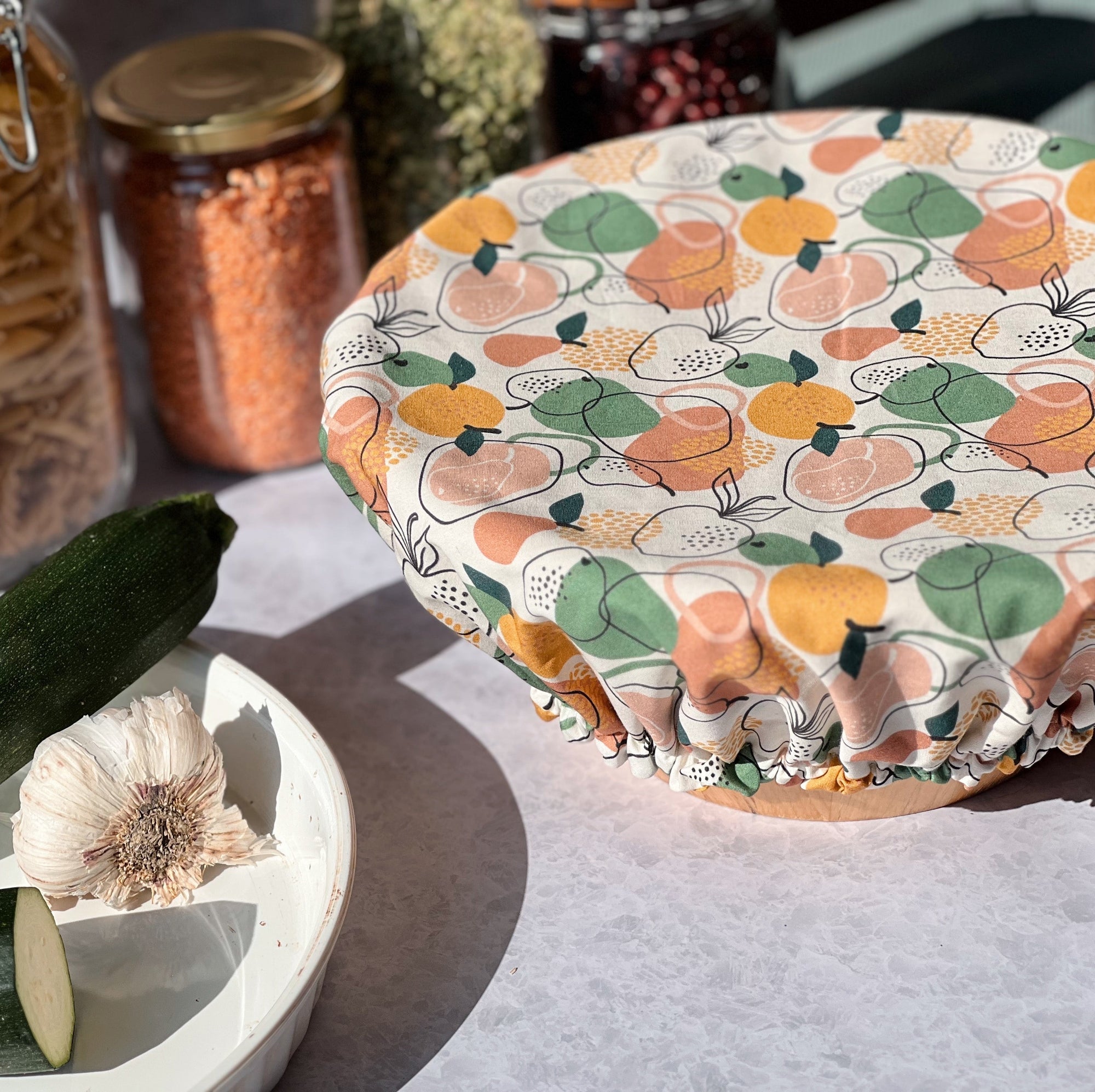 Maxi Charlotte Recouvre-Plat en coton biologique | FRUITS