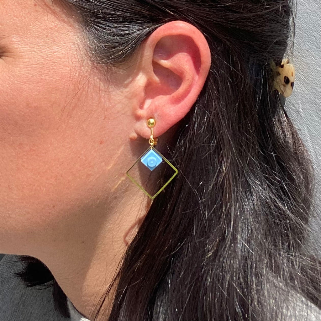 Boucles d'oreilles clips pendantes - Les Charmeuses