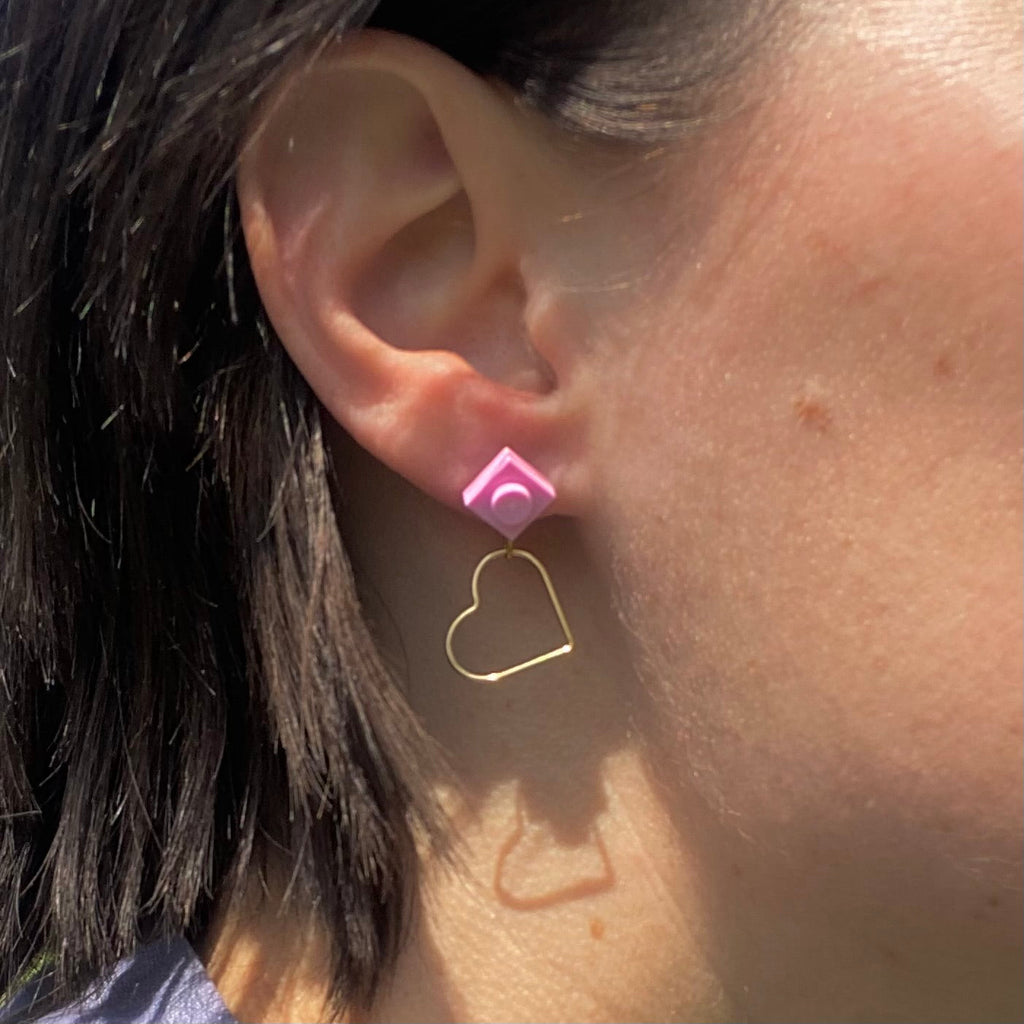 Boucles d'oreilles coeur - Les Amoureuses