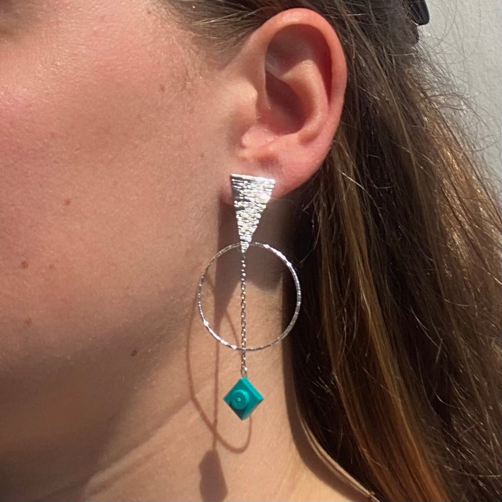 Silver ethnic earrings - Les Voyageuses