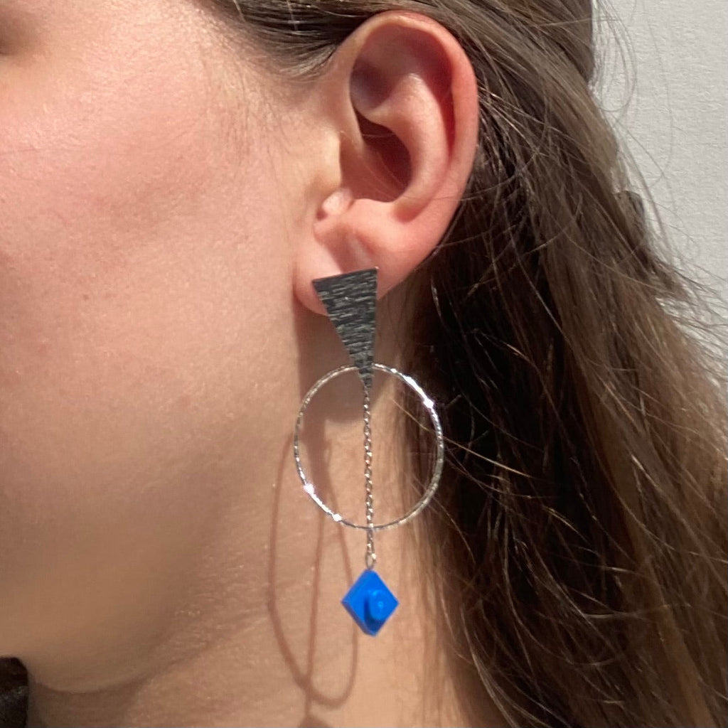 Silver ethnic earrings - Les Voyageuses