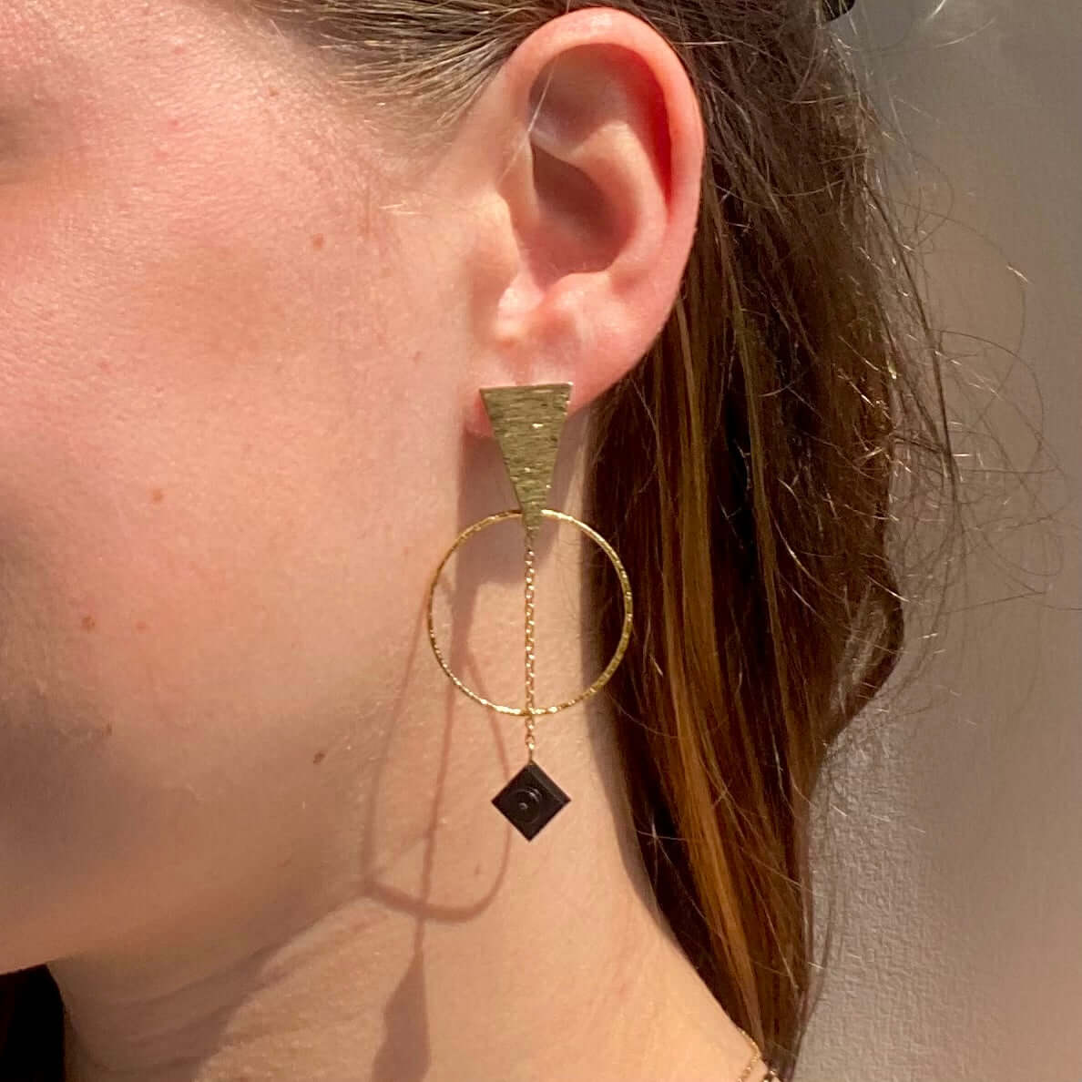 Golden ethnic earrings - Les Voyageuses