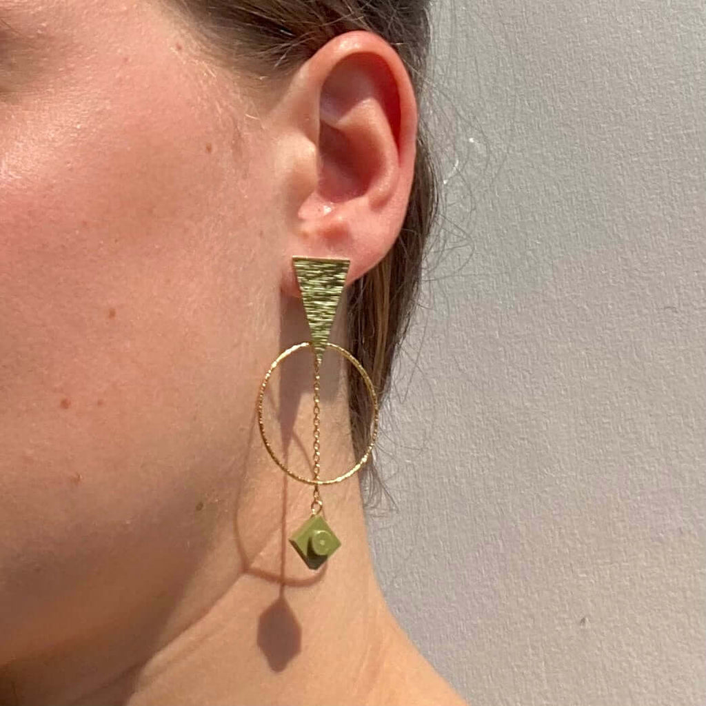 Boucles d'oreilles ethniques dorées - Les Voyageuses