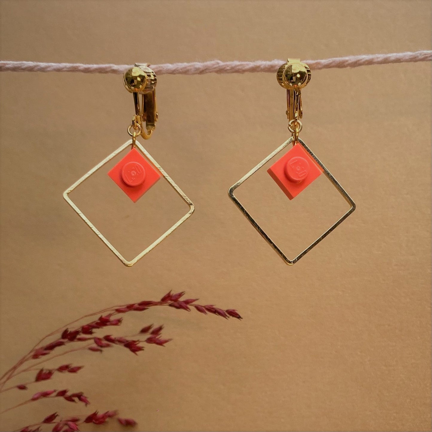 Boucles d'oreilles clips pendantes - Les Charmeuses
