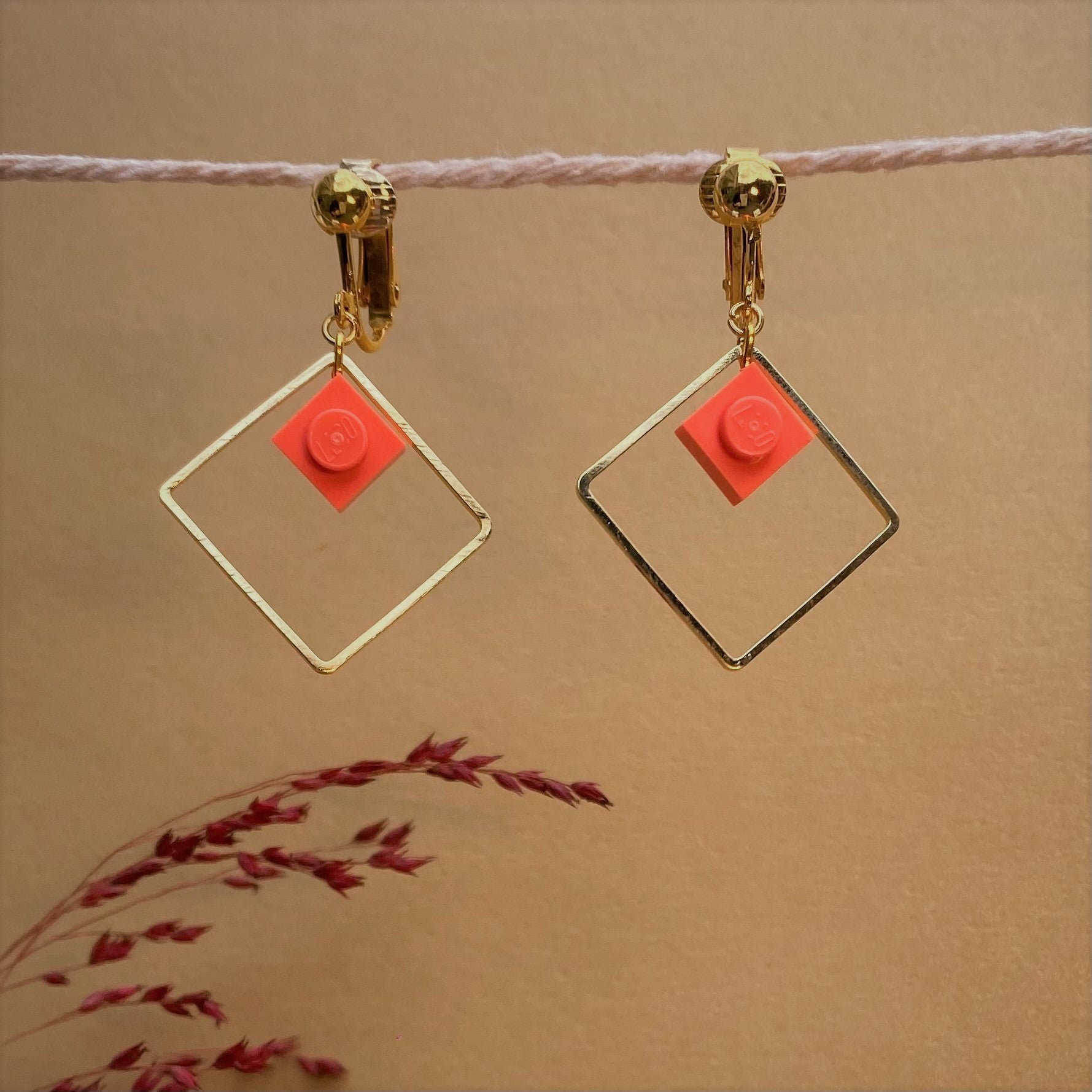 Boucles d'oreilles clips pendantes - Les Charmeuses
