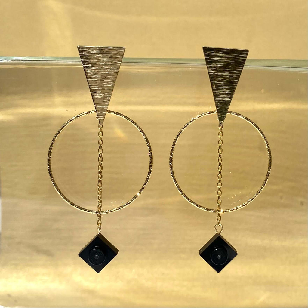 Boucles d'oreilles ethniques dorées - Les Voyageuses