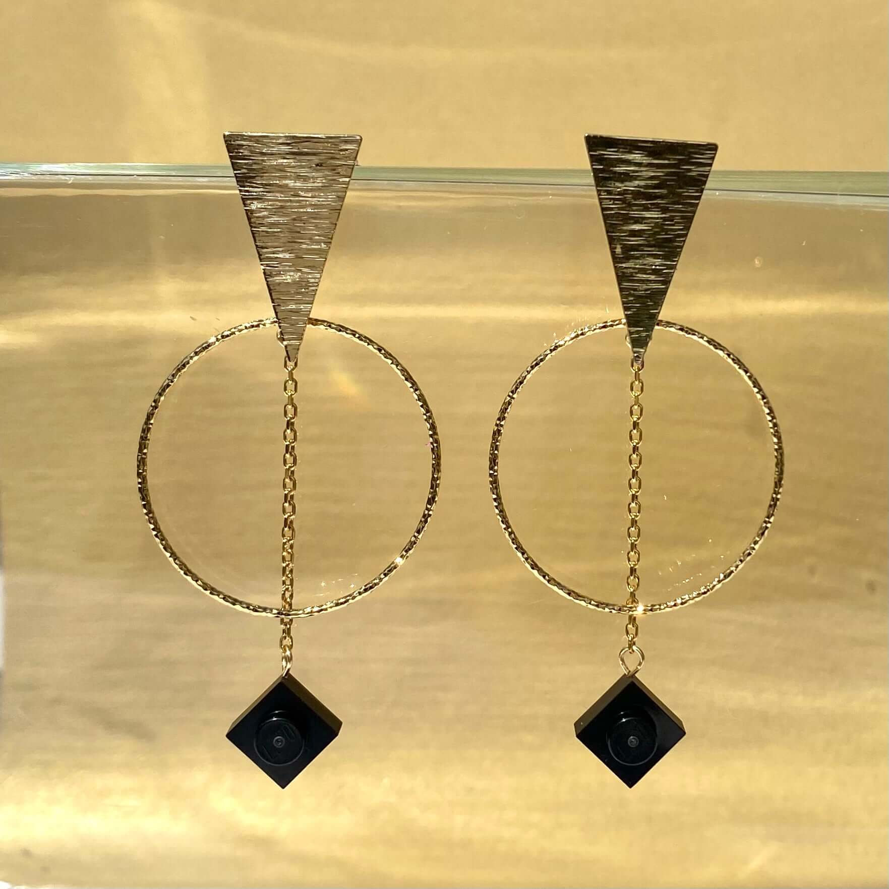 Golden ethnic earrings - Les Voyageuses