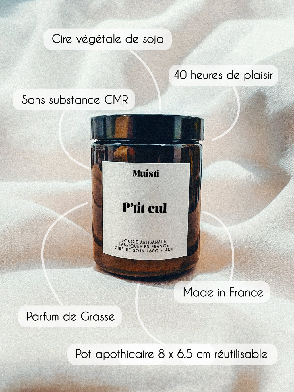 Bougie à message - P'tit cul