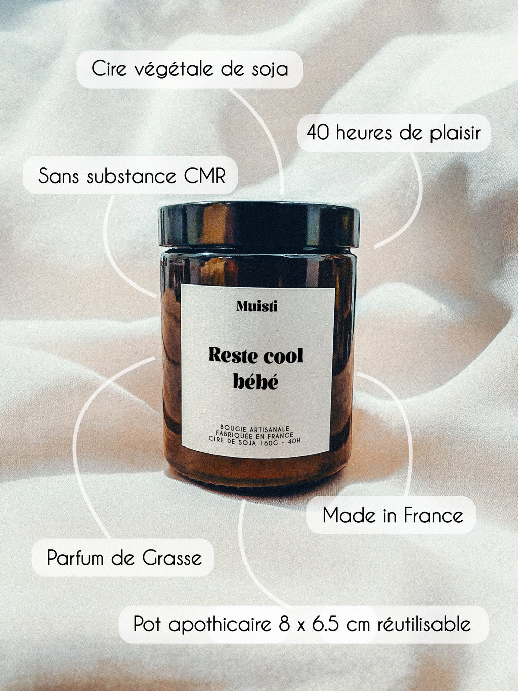 Bougie à message - Reste cool bébé