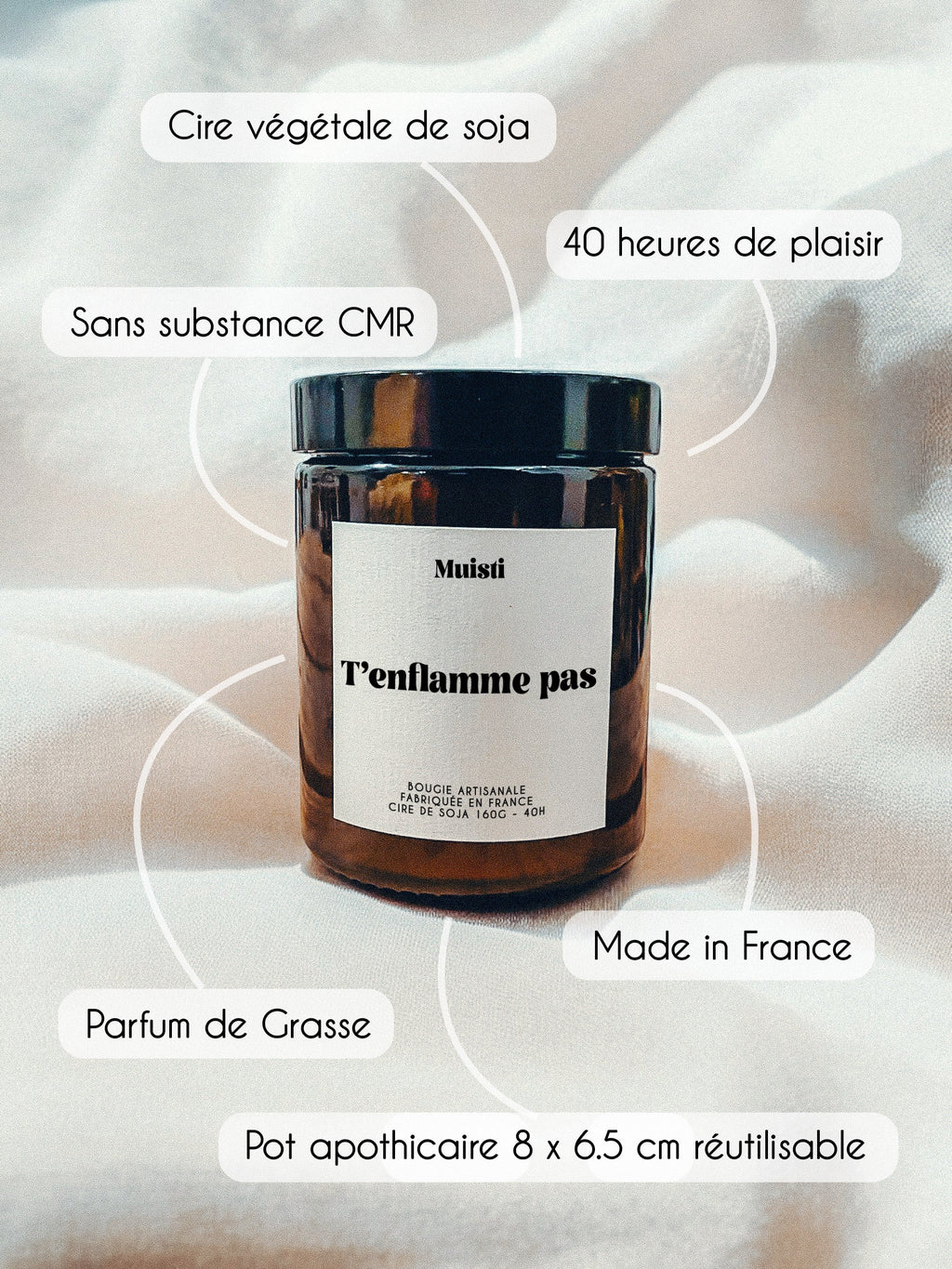 Bougie à message - T'enflamme pas