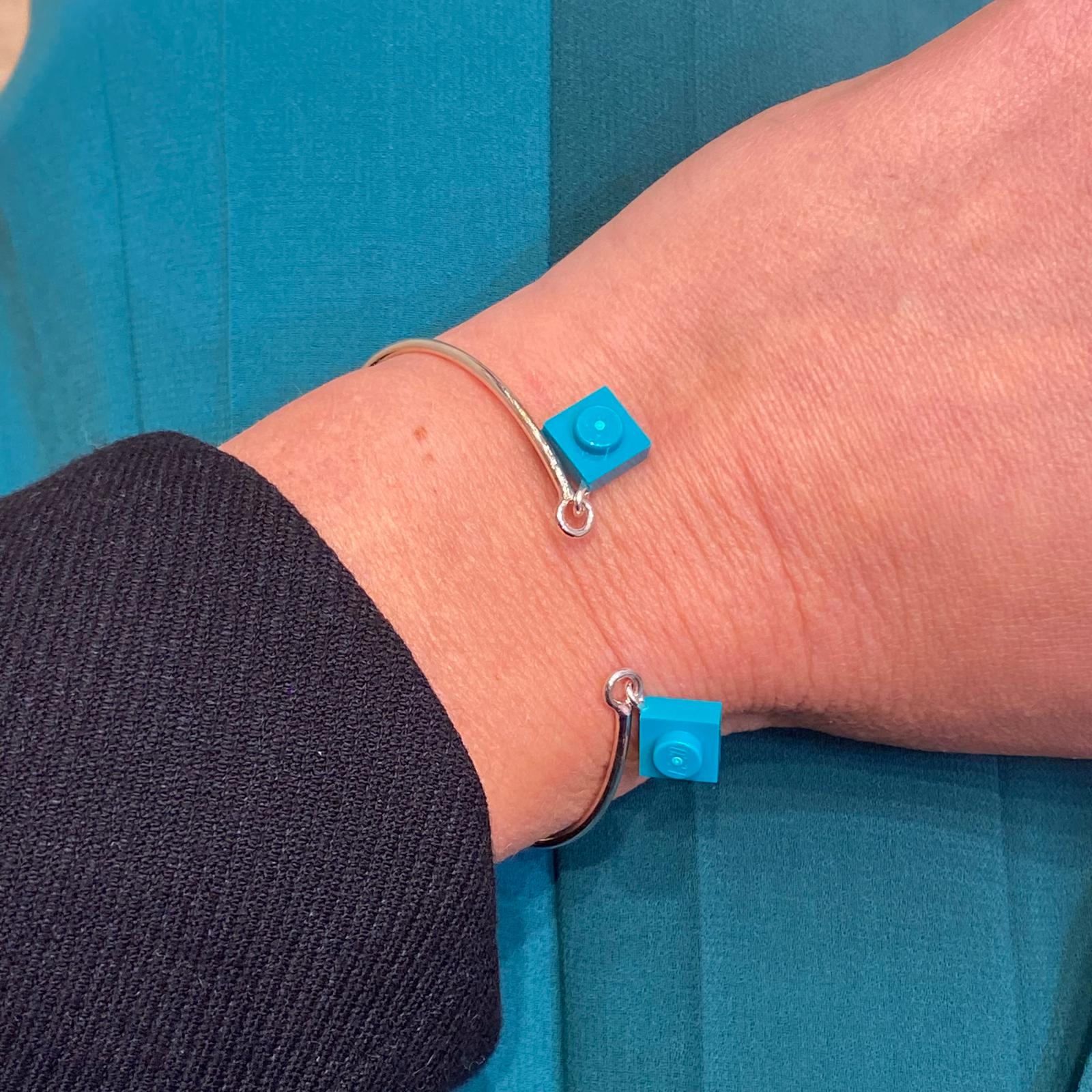 Bracelet jonc argenté - Les Rockeuses