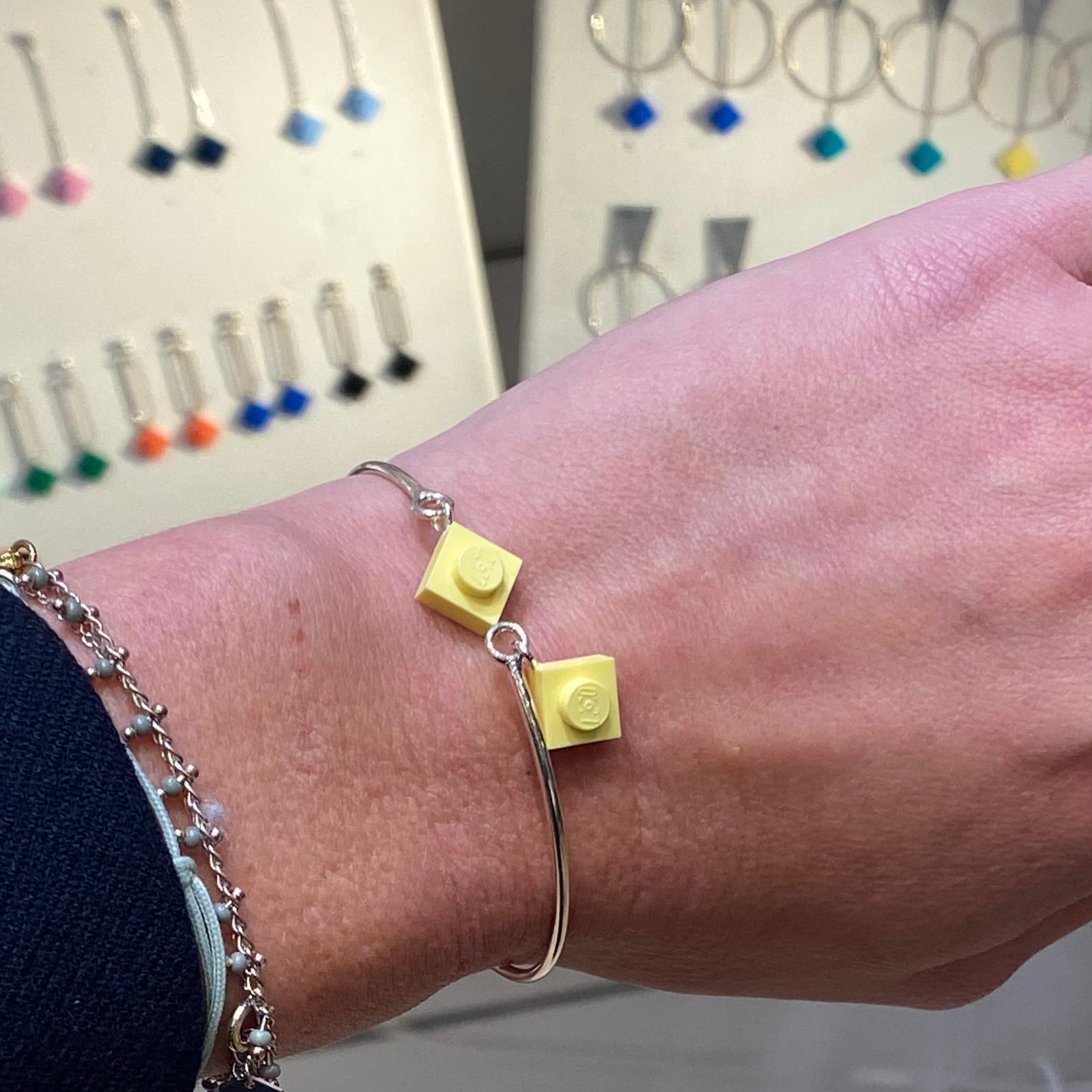 Bracelet jonc argenté - Les Rockeuses