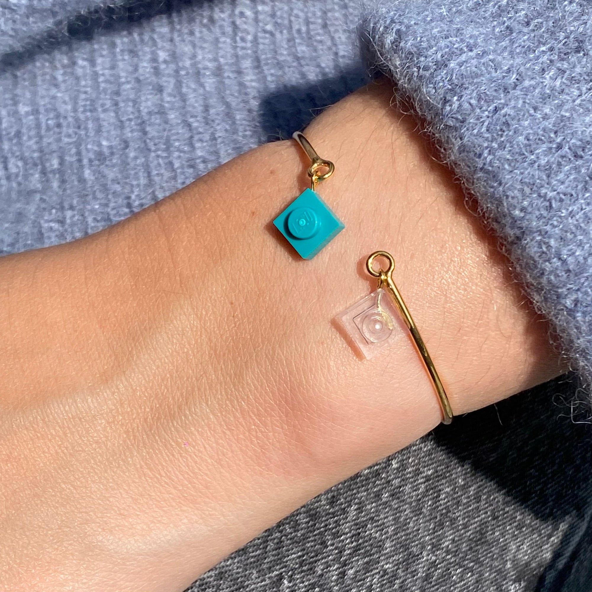 Bracelet jonc ouvert doré - Les Rockeuses
