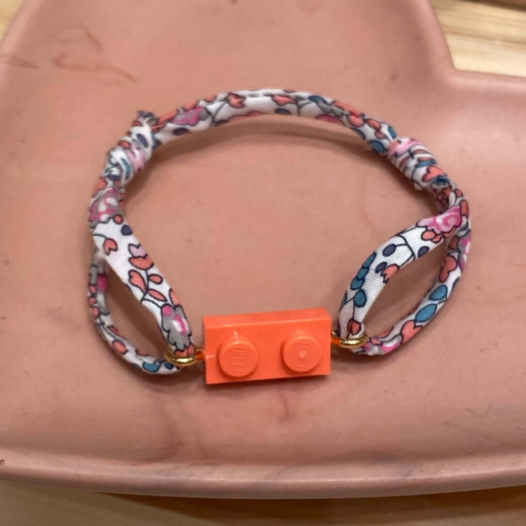 Bracelets cordon Liberty Eloïse avec brique de Lego®