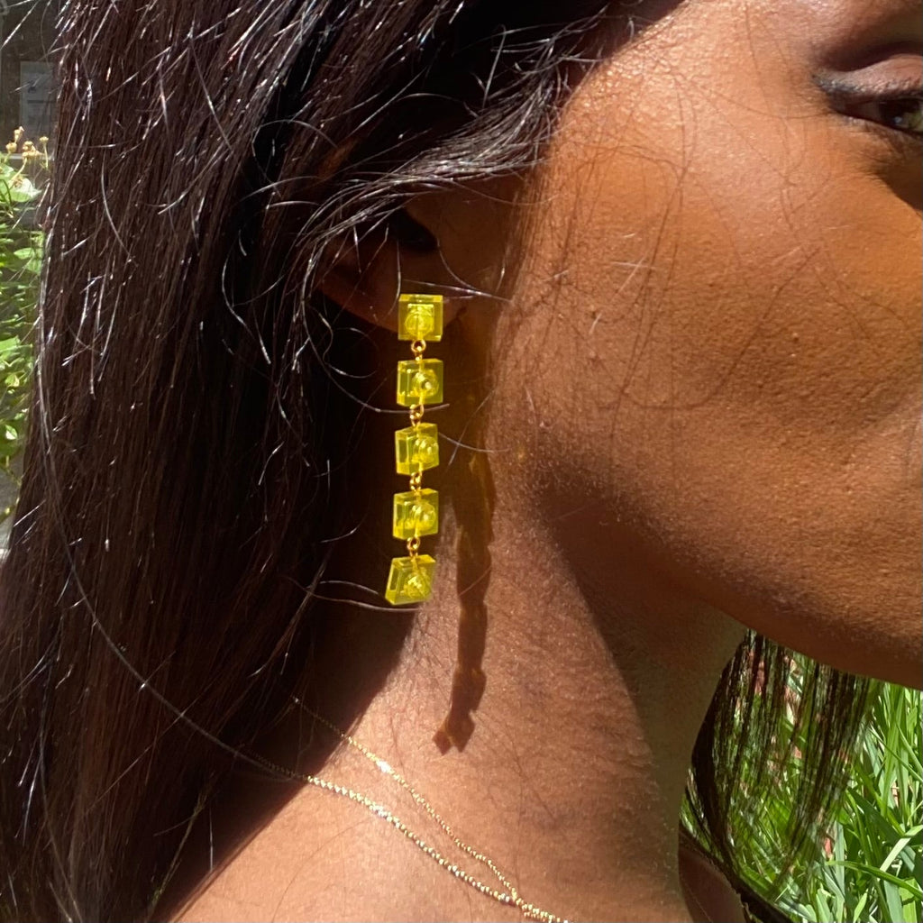 Gold Dangle Earrings - Les Somptueuses