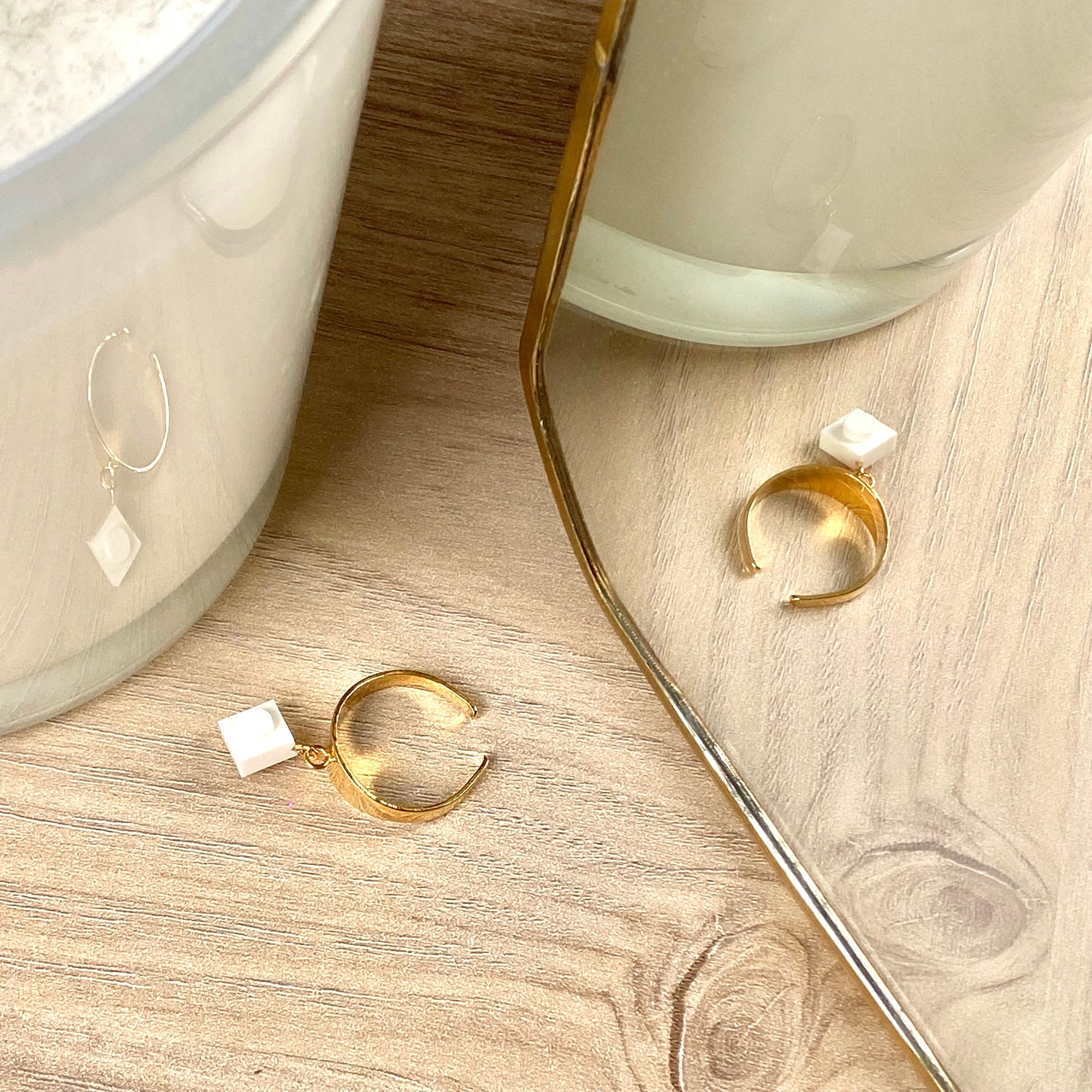 Bague dorée large ajustable - Les Rockeuses