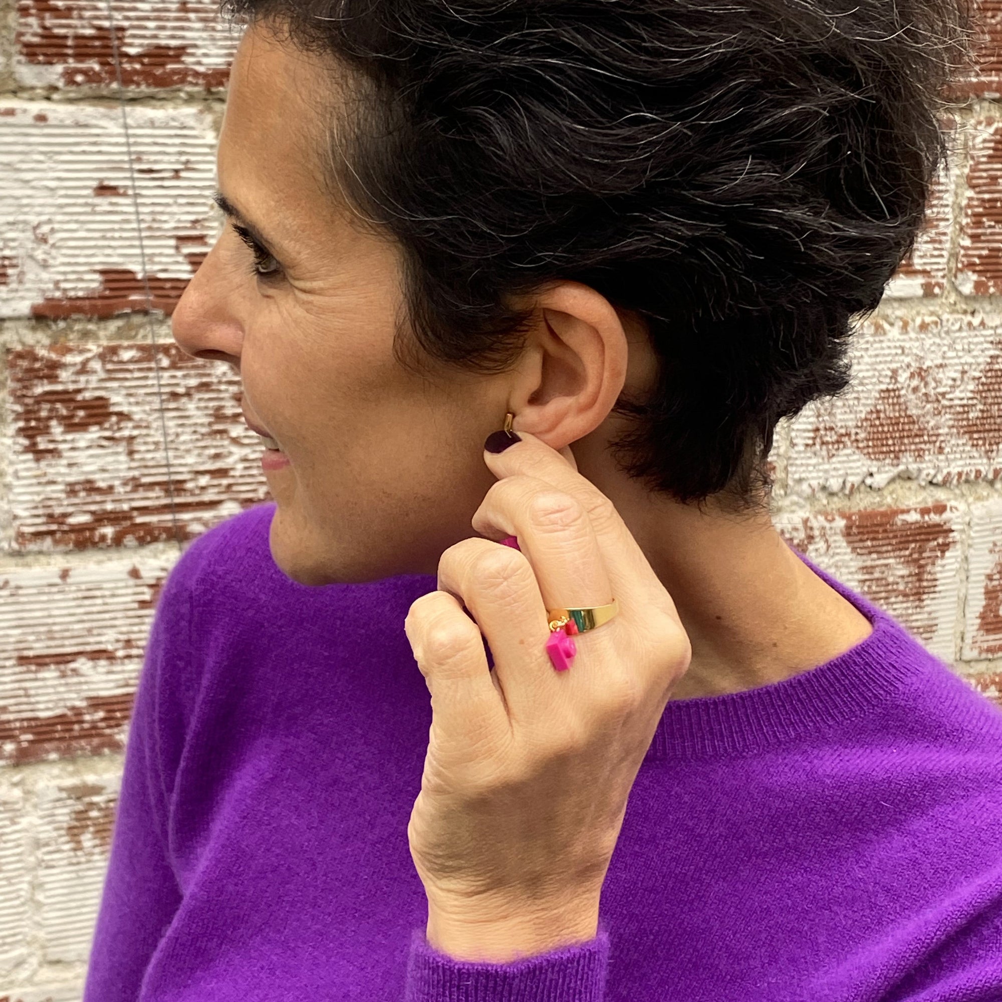 Bague dorée large ajustable - Les Rockeuses