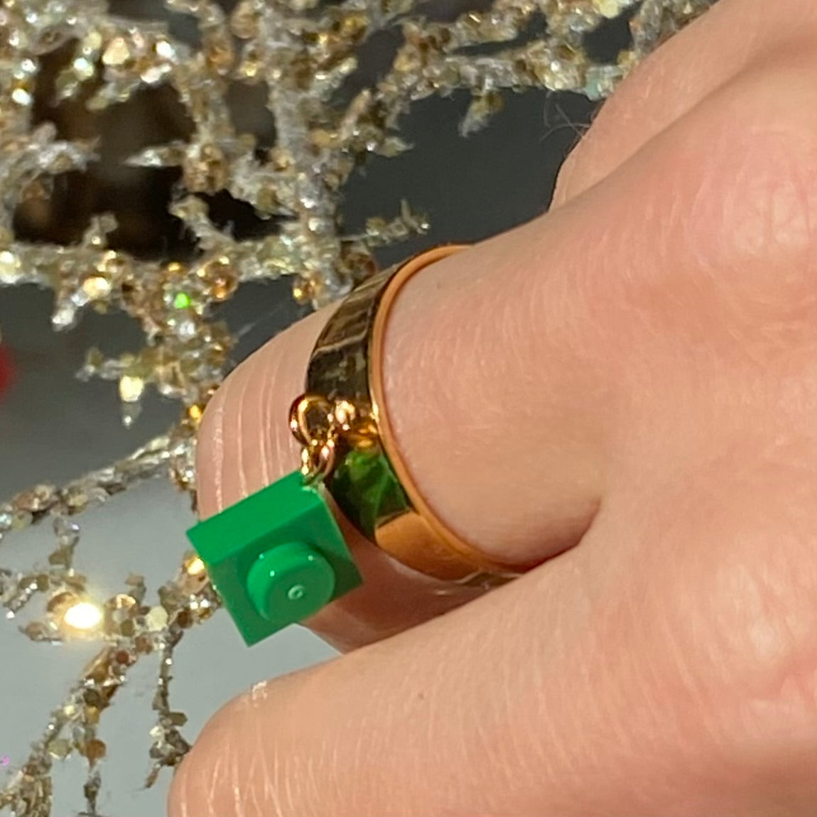 Bague dorée large ajustable - Les Rockeuses