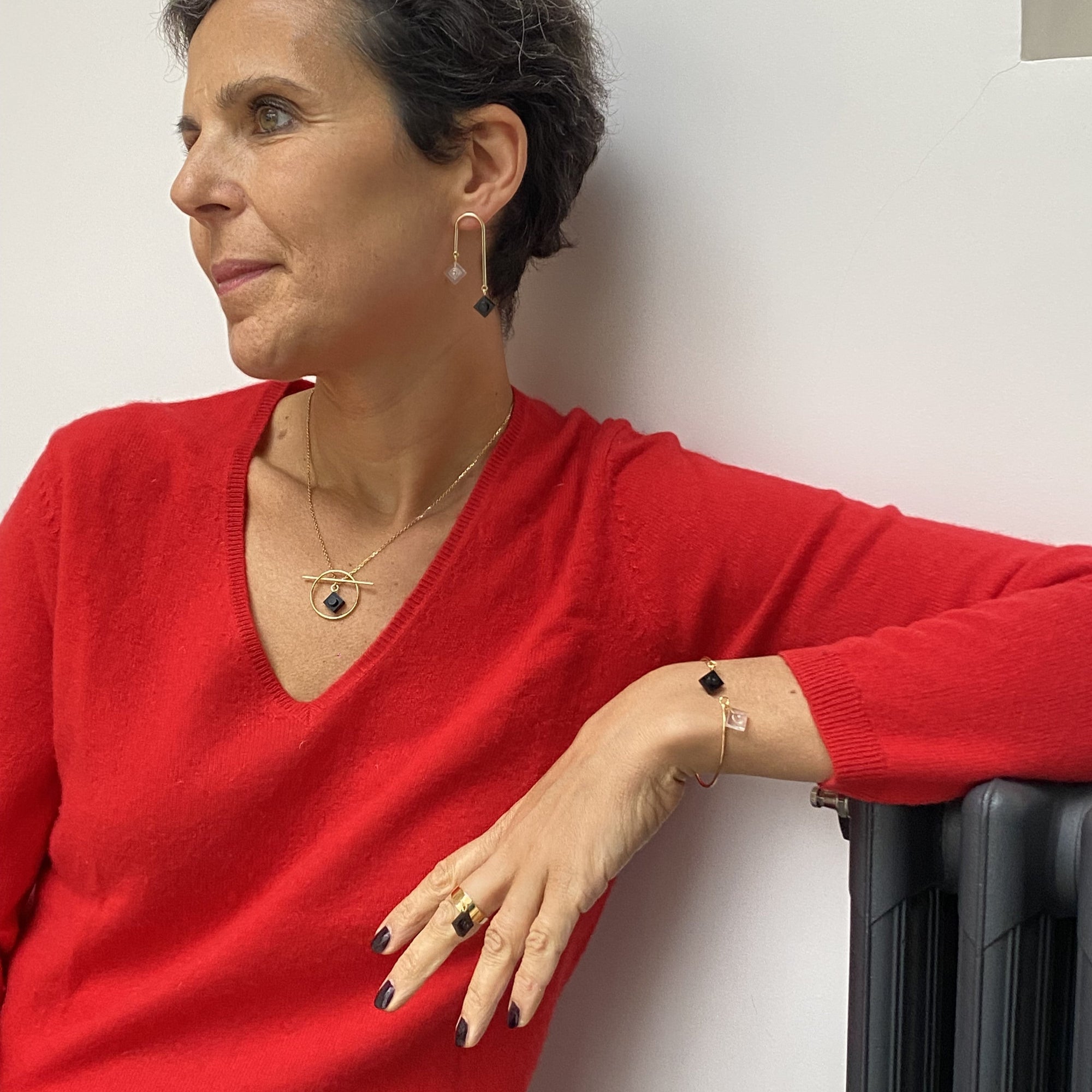 Bague dorée large ajustable - Les Rockeuses